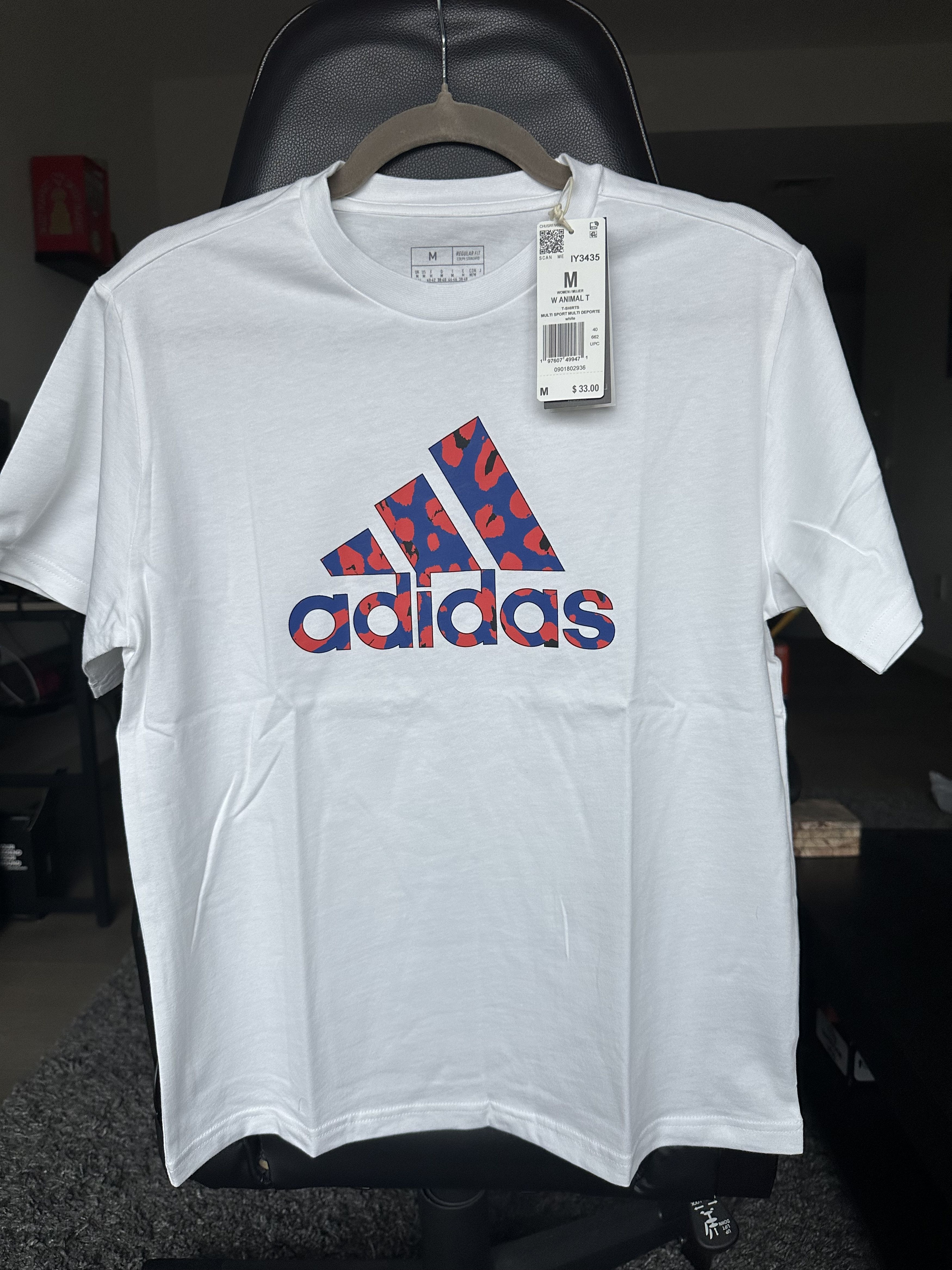 Adidas Adidas Women's Animal Graphic Tee Short Sleeve White New Size S / US 4 / IT 40 - 6 Thumbnail