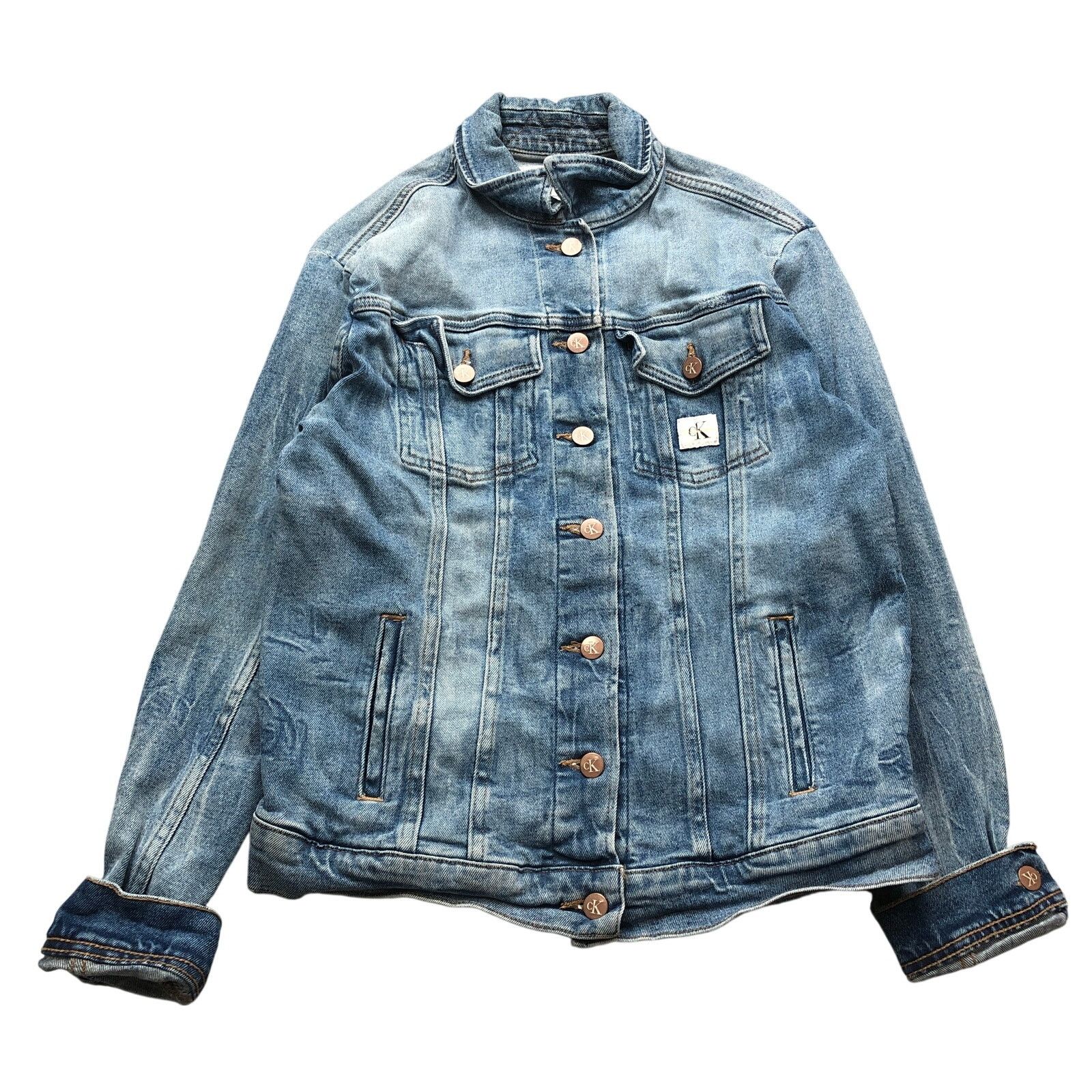 Calvin Klein Calvin Klein Light Wash Trucker Jean Jacket Women Small Size S / US 4 / IT 40 - 1 Thumbnail