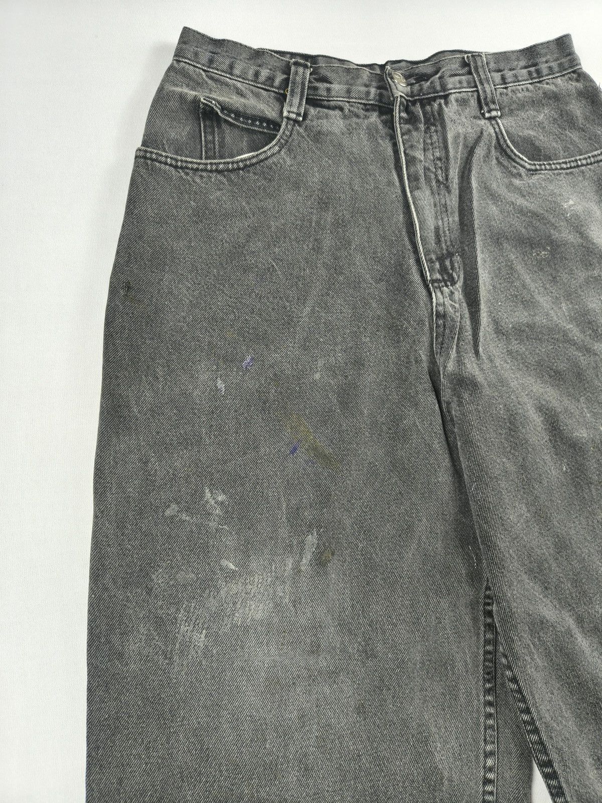 Southpole Garment Stage Y2K Grunge Religious Graphic Grey Jeans (044) Size US 32 / EU 48 - 8 Thumbnail