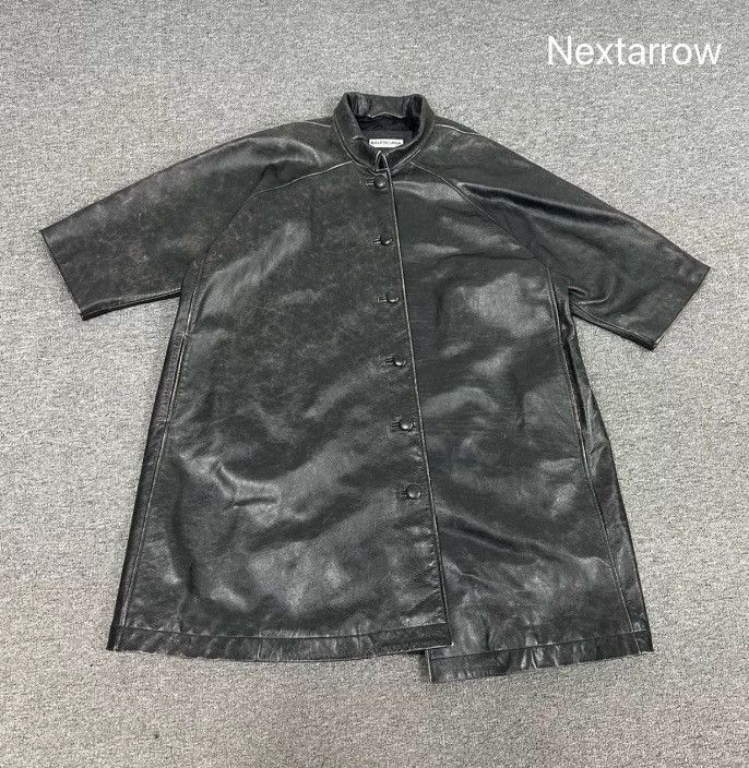 Balenciaga Balenciaga hand drawn font leather coat2410-Nextarrow Size US S / EU 44-46 / 1 - 1 Thumbnail