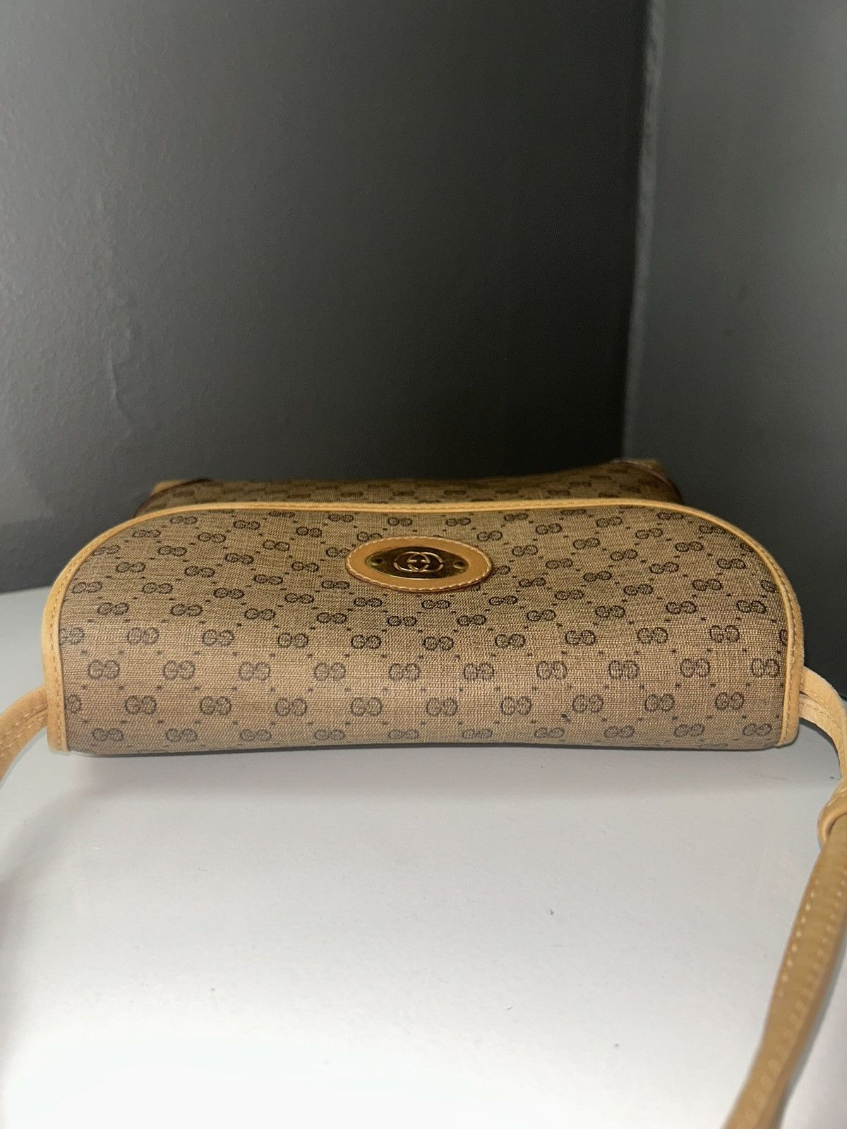 Gucci Vintage 80s Gucci Micro GG Crossbody Bag Size ONE SIZE - 4 Thumbnail