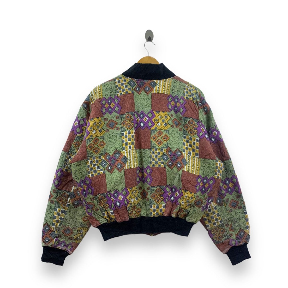 Vintage Vtg SAND PEOPLE SUKAJAN Native Motif Bomber Jacket Size L / US 10 / IT 46 - 4 Thumbnail