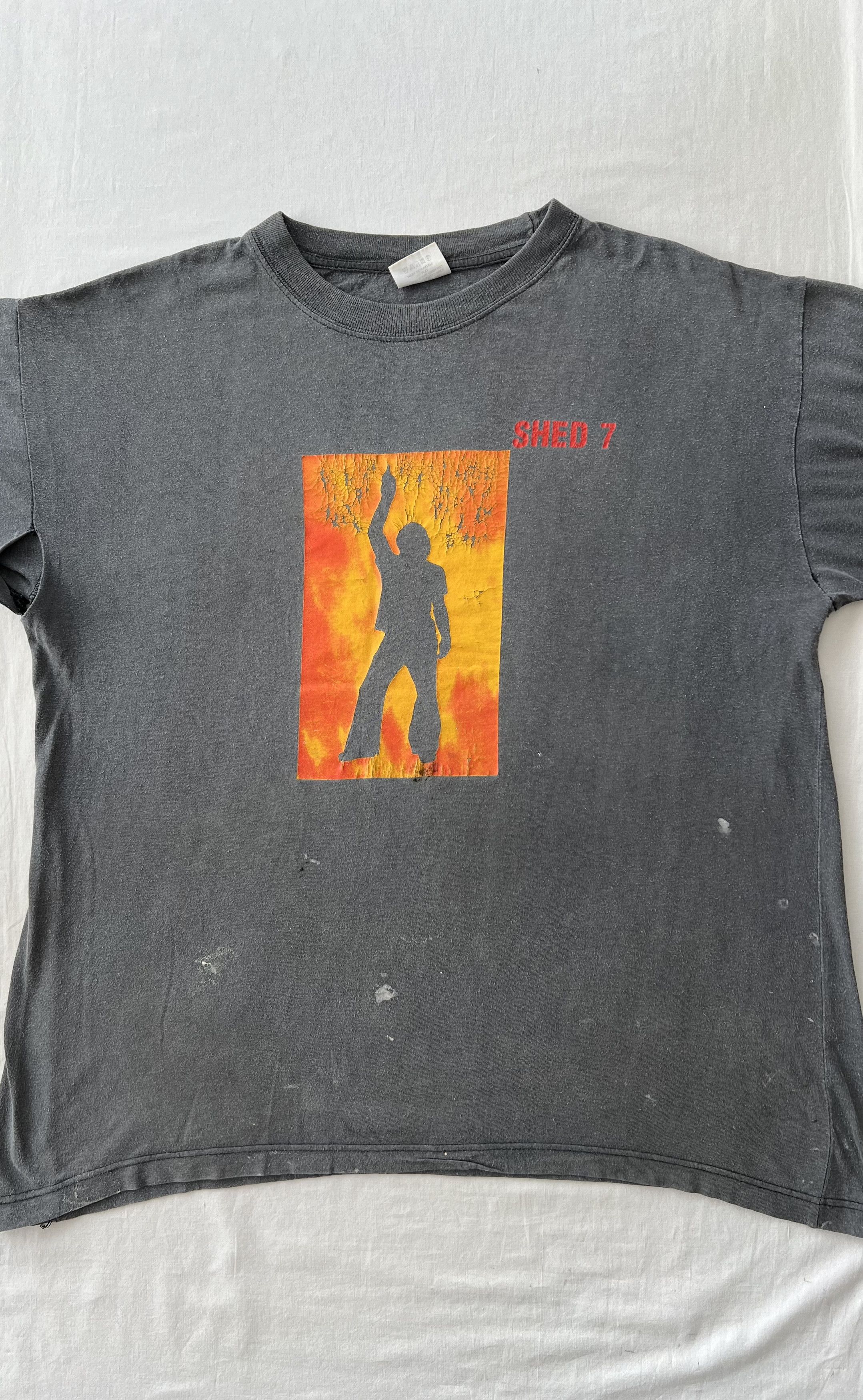 Band Tees Vintage 90s Shed Seven Britpop Rock Band Thrashed T-shirt Size US XL / EU 56 / 4 - 3 Thumbnail