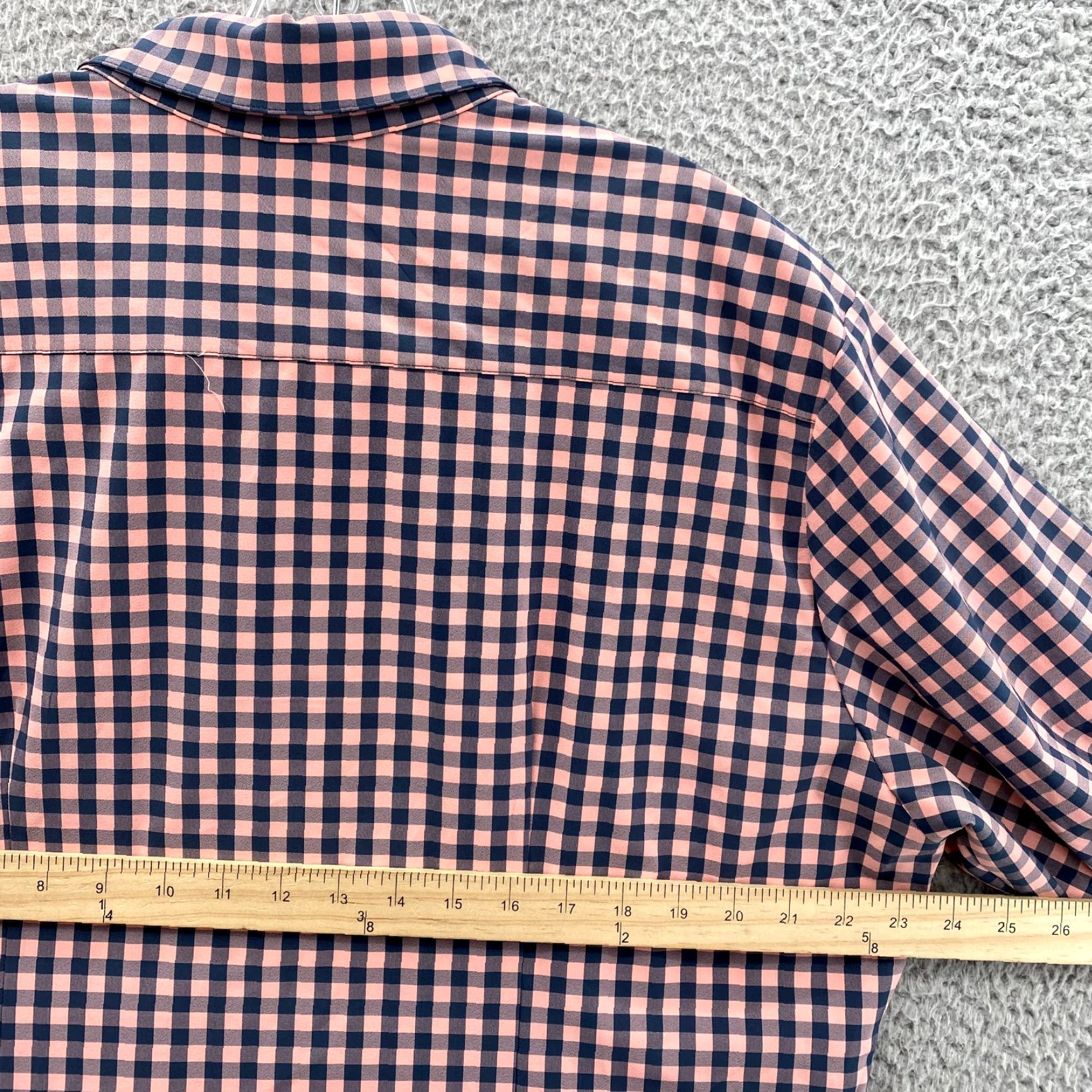 Mizzen+Main Mizzen+Main Shirt Men's X-Large Trim Fit Pink Black Gingham Leeward Collection - Button-Up Shirt Mens Slim Fit USA 90s Classic Western Business Casual Size US XL / EU 56 / 4 - 6 Thumbnail