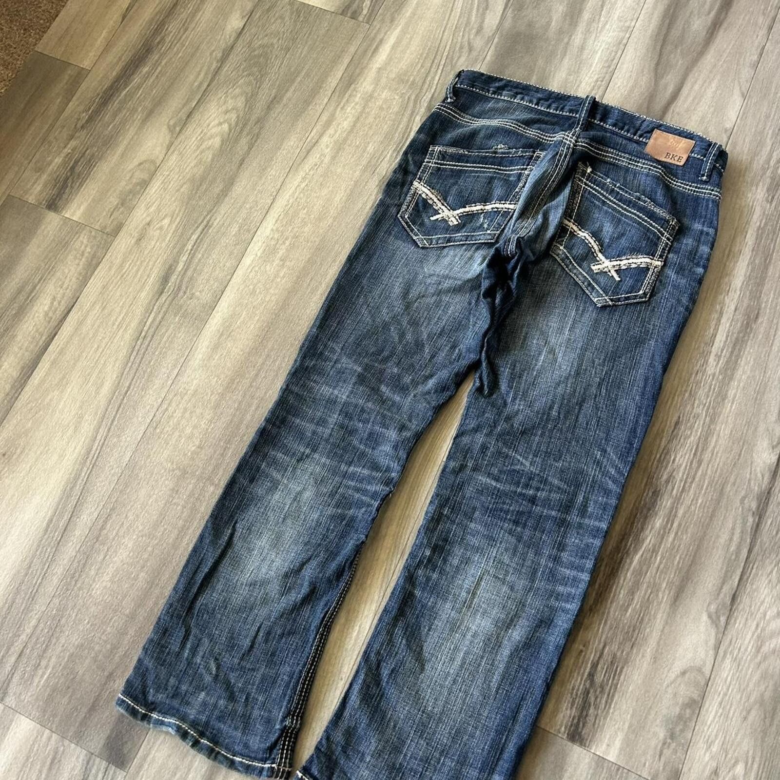 BKE Vintage Y2k Bootcut Baggy Denim Jeans Embroidered BKE 32/30 Size US 32 / EU 48 - 3 Thumbnail