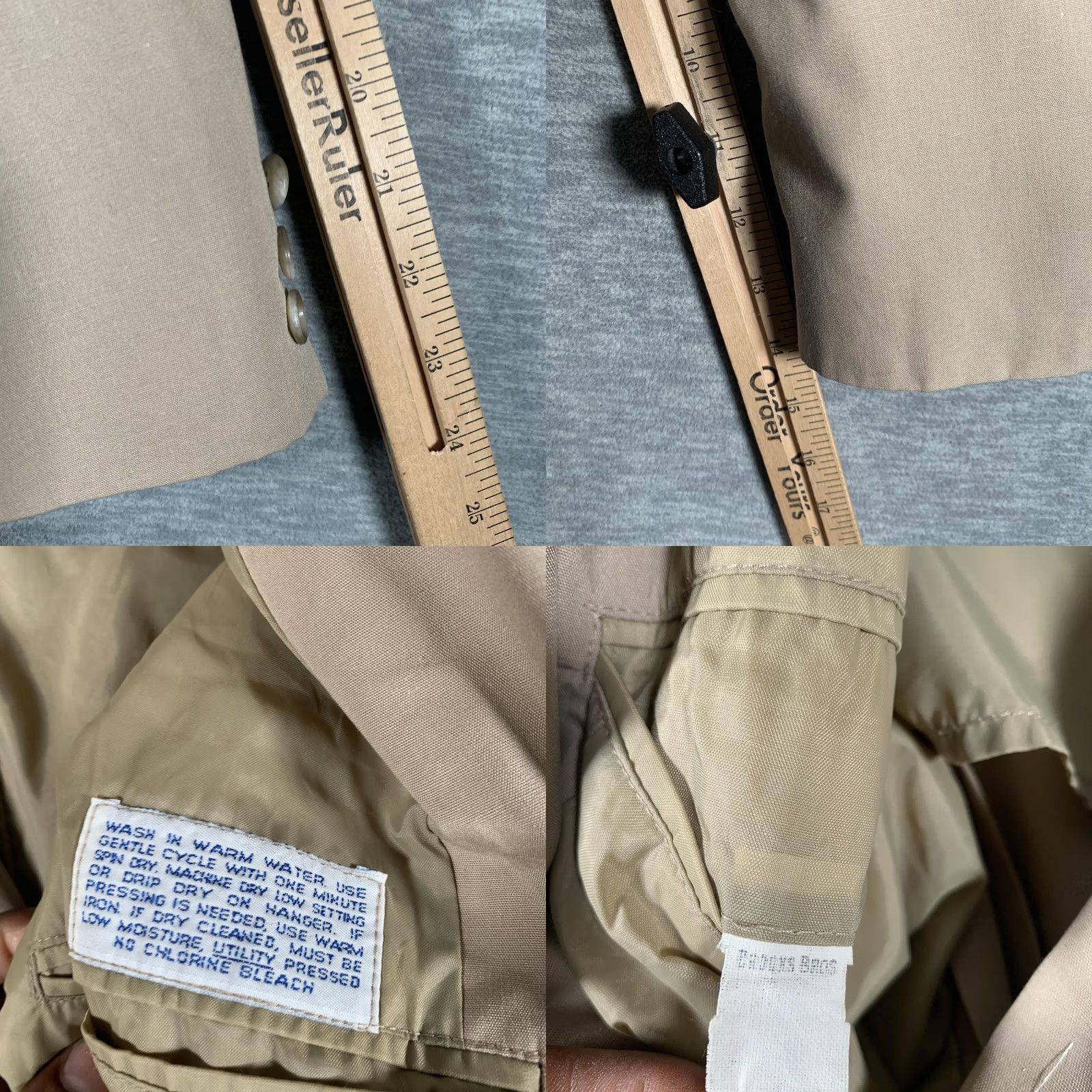 Brooks Brothers Vintage Brooks Brothers Blazer Mens 44 Beige Washable Sport Coat Made USA 80s Size 44R - 8 Thumbnail