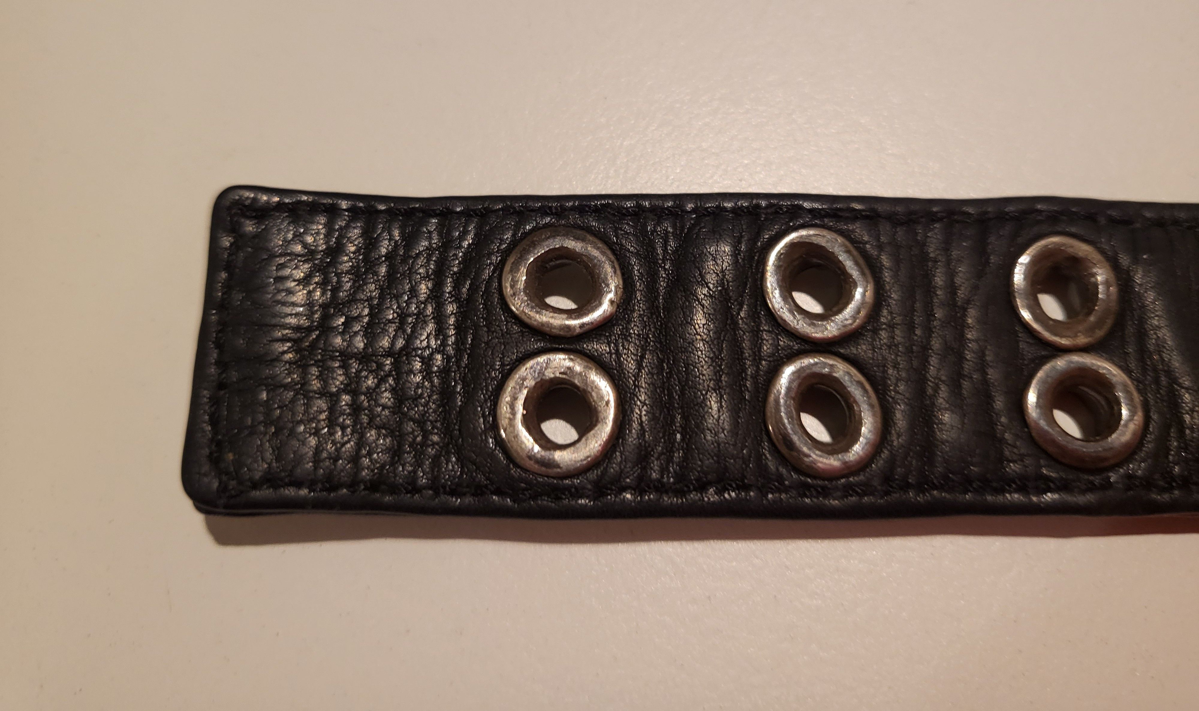 Chrome Hearts Chrome Hearts Leather Sterling Grommet Bracelet 2003 Size ONE SIZE - 15 Thumbnail