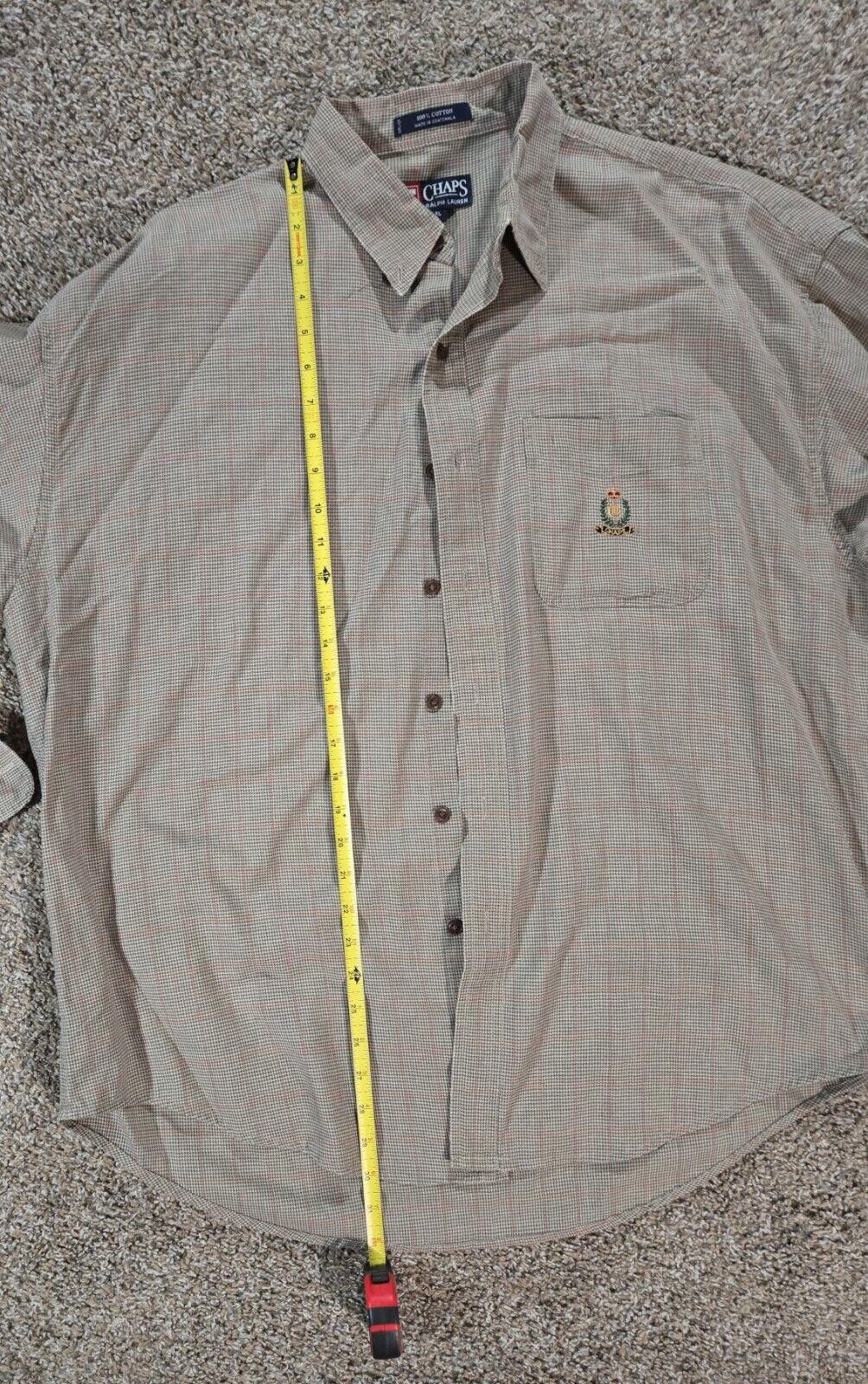 Chaps Khaki Red Plaid Chaps Ralph Lauren Button Up Dress Shirt XL Size US XL / EU 56 / 4 - 5 Thumbnail