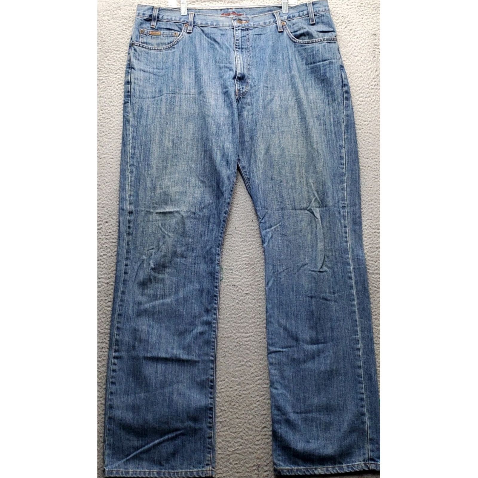 Eddie Bauer Eddie Bauer Mens Jeans Straight 42 Blue Denim 100% Cotton Stretch Regular Fit Vintage: No Size US 42 / EU 58 - 2 Thumbnail