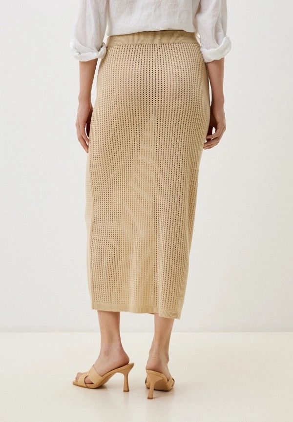 Loro Piana o1y1025 Midi Skirt in Beige Size 27" / US 4 / IT 40 - 3 Thumbnail