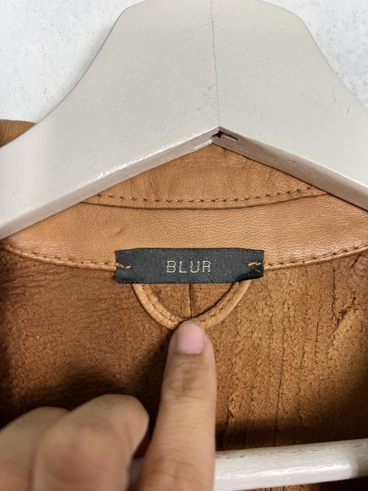 Designer 🔥 BLUR LEATHER JACKET MADE IN ITALY Size US XS / EU 42 / 0 - 12 Thumbnail