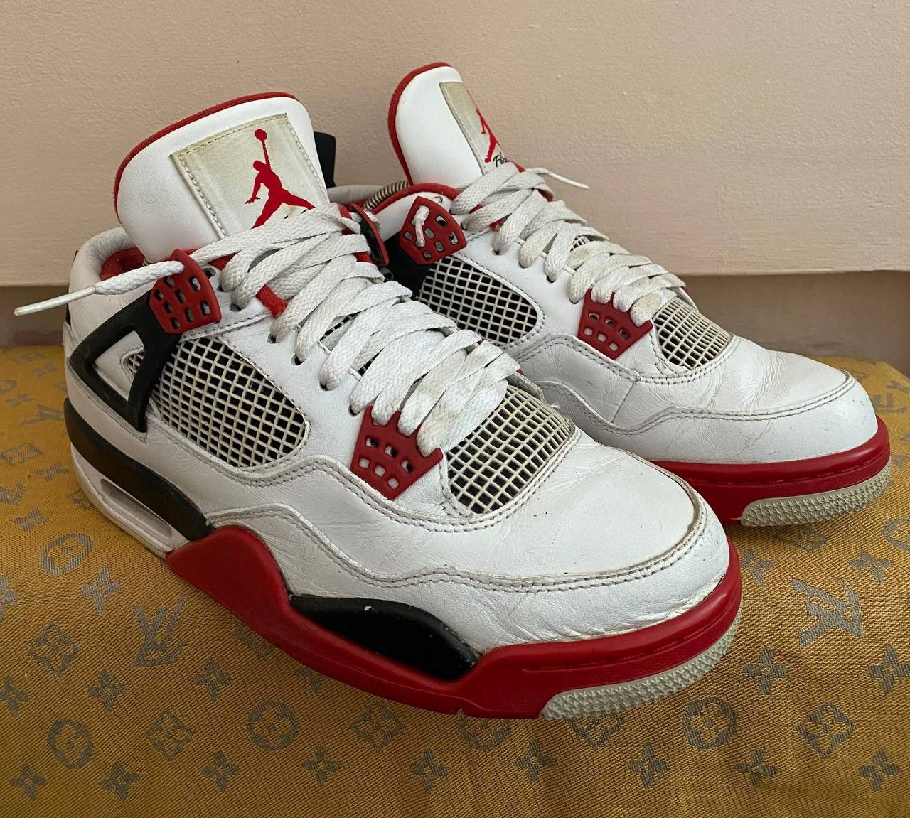 Jordan Brand × Nike × Vintage 📌Nike Air Jordan 4 Retro “Fire Red” 2012 Sneakers 308497-110 Size US 8.5 / EU 41-42 - 2 Thumbnail