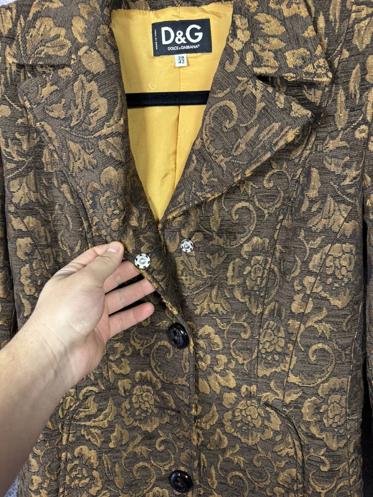 Dolce & Gabbana × Vintage Vintage Dolce Gabbana Retro Paisley Print Woman Coat 28/42sz Size M / US 6-8 / IT 42-44 - 12 Thumbnail