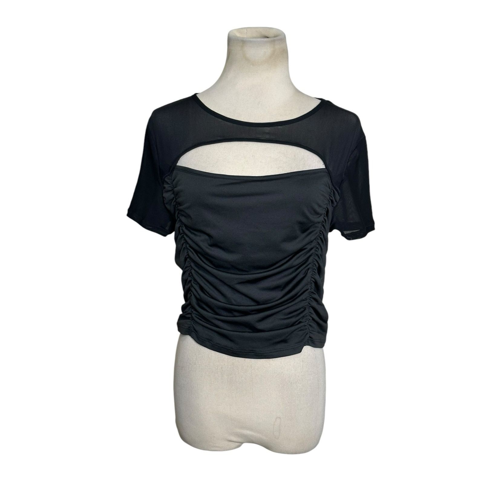 Cider Cider black cut out short sleeves top size XL Size XL / US 12-14 / IT 48-50 - 8 Thumbnail