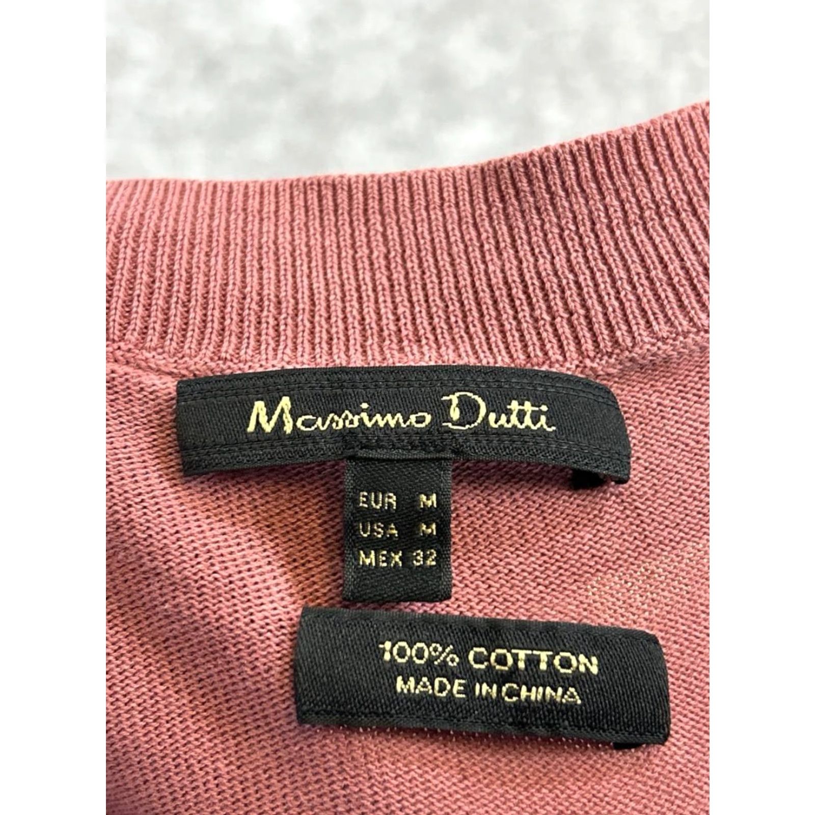 Massimo Dutti Massimo Dutti Sweater Womens Medium Pink Cotton Knit Pullover Size M / US 6-8 / IT 42-44 - 3 Thumbnail