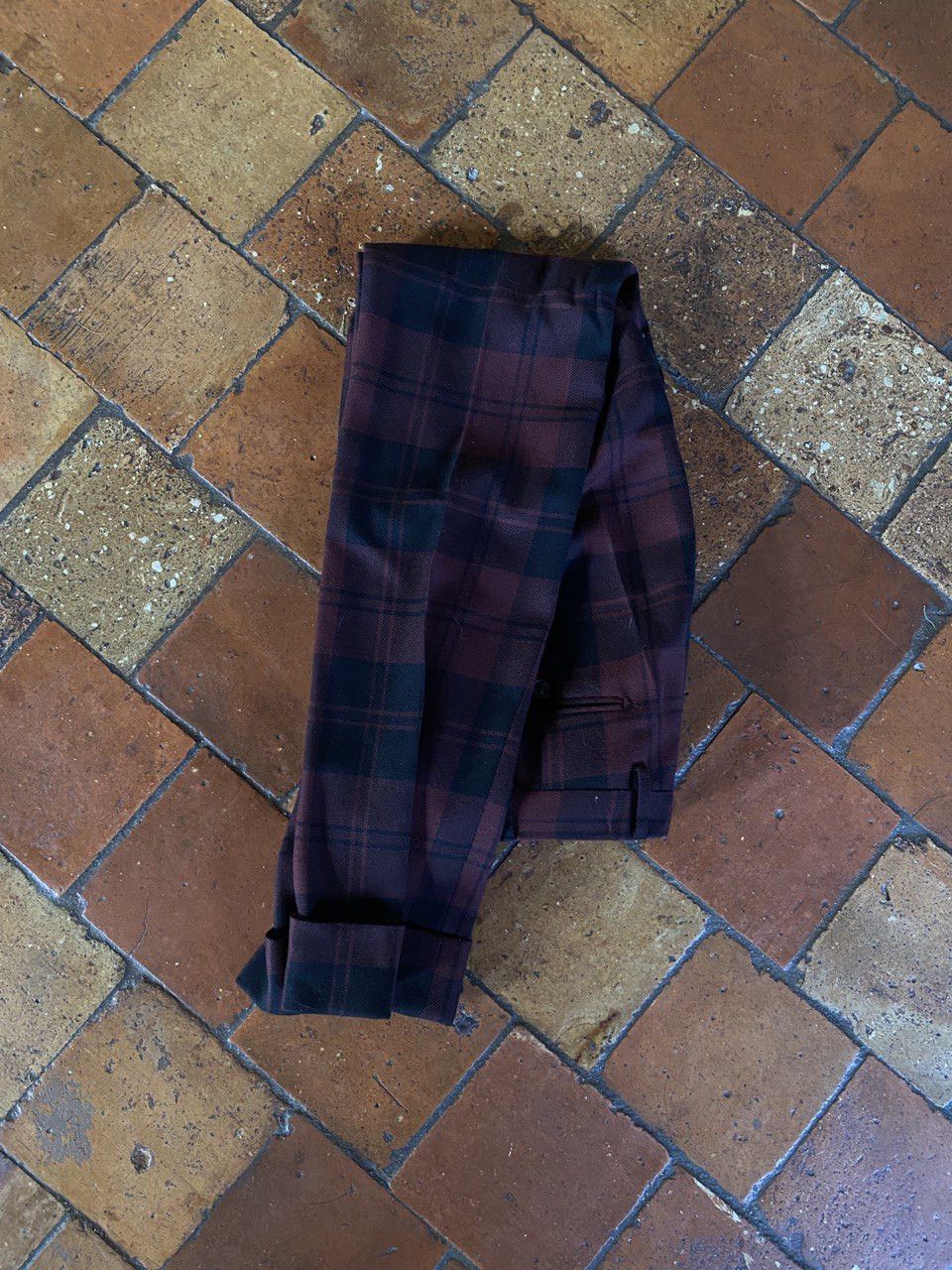 Valentino Valentino Flannel Checkered Trousers Size 46S - 2 Thumbnail