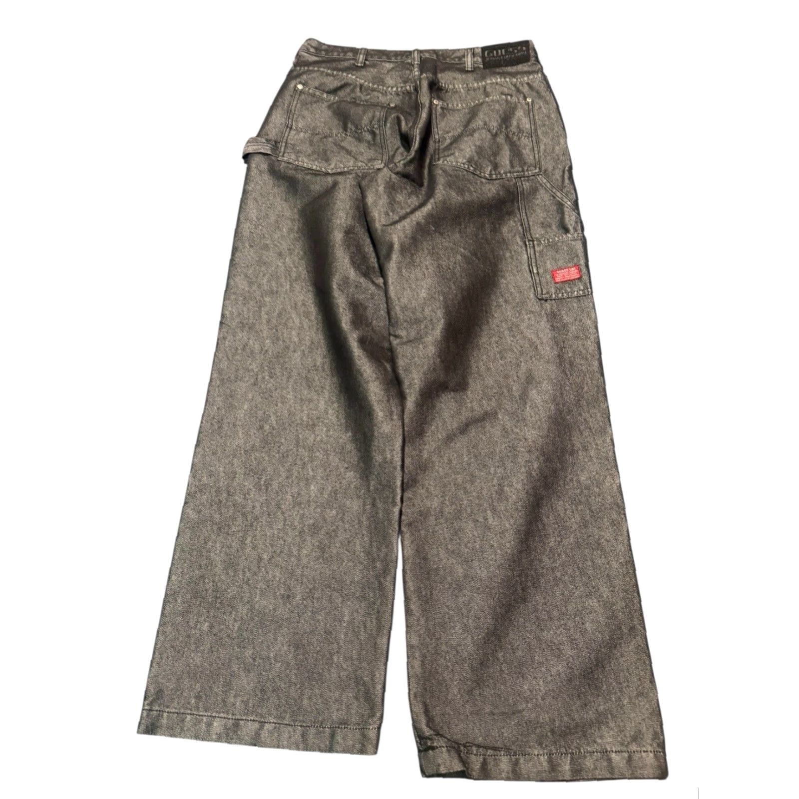 Guess VINTAGE GUESS Jeans Baggy Carpenter Denim Jeans Men 40x32 Black 5-Pocket Regular Straight Skater Metallic USA Mens Size US 40 / EU 56 - 2 Thumbnail