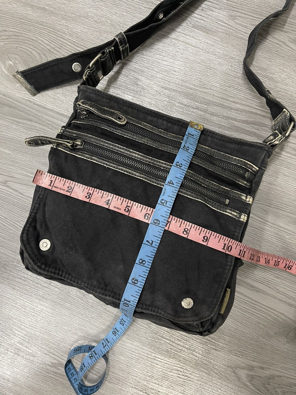 Japanese Brand Grand Stone Black Dyed Multi Compartment Utilities bag Size ONE SIZE - 19 Thumbnail