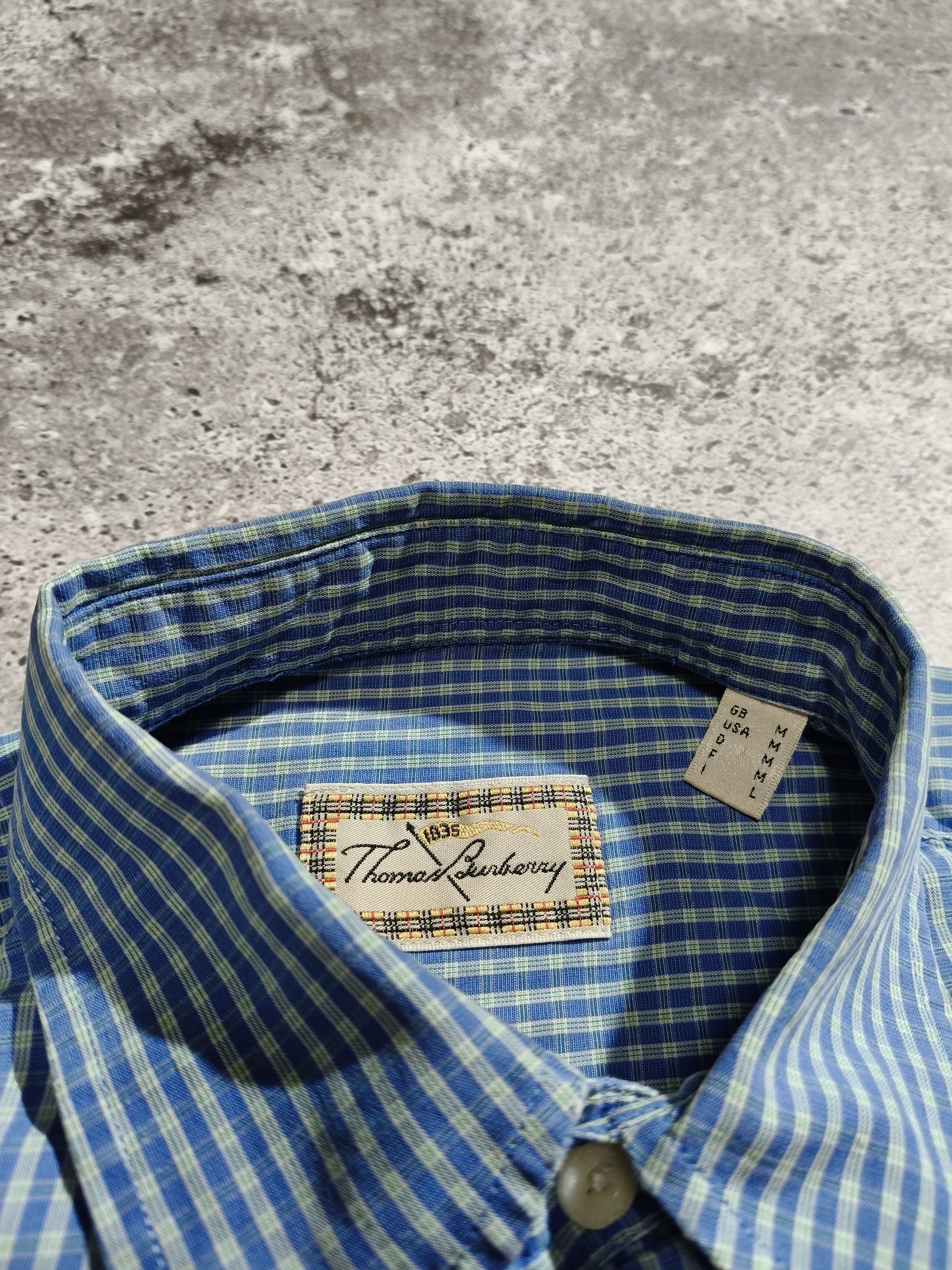 Burberry Thomas Burberry Check Shirt Blue Size M Size US M / EU 48-50 / 2 - 6 Thumbnail