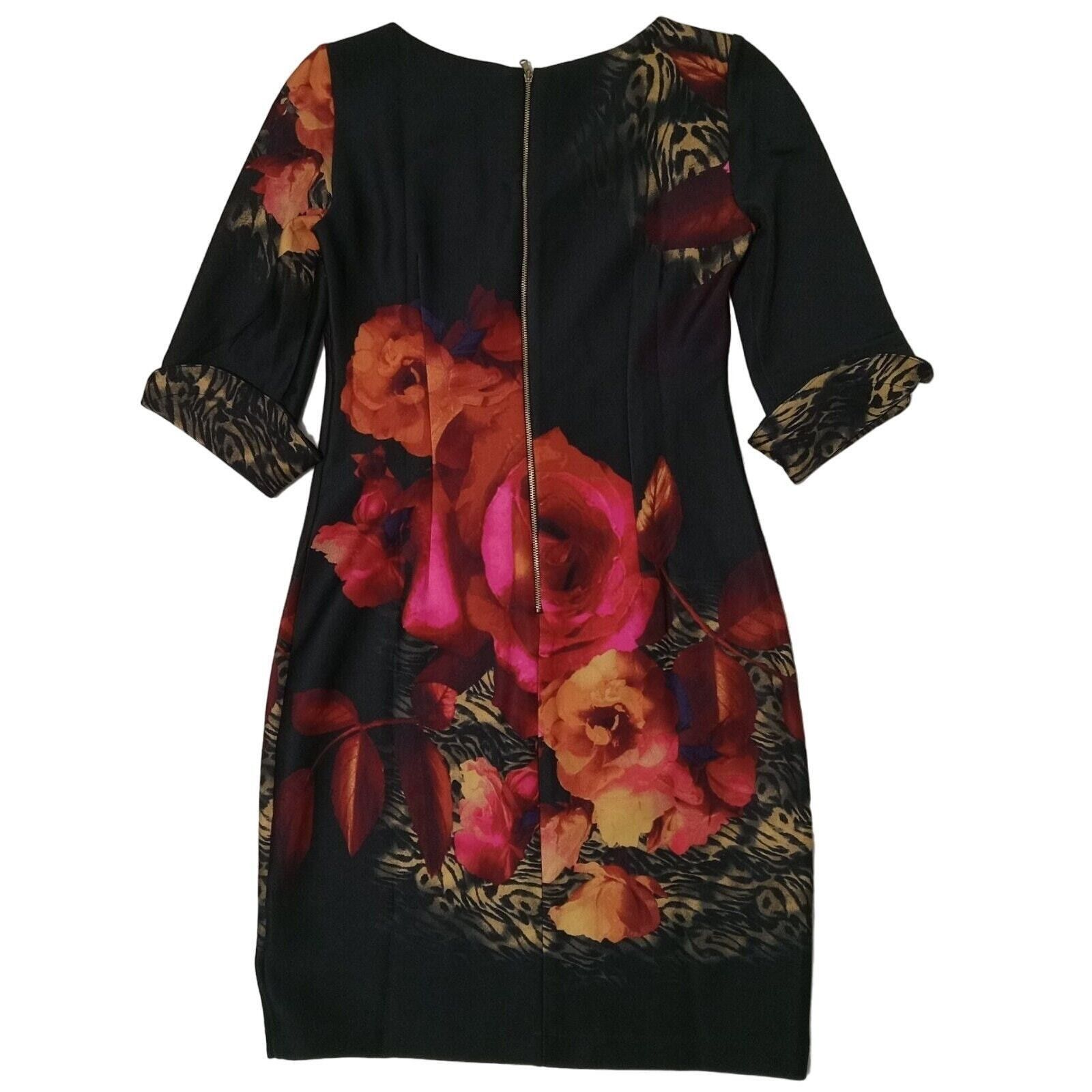 & Other Stories Julian Taylor NY Dress 6 Floral Sheath Back Zip 3/4 Sleeve Size M / US 6-8 / IT 42-44 - 2 Thumbnail