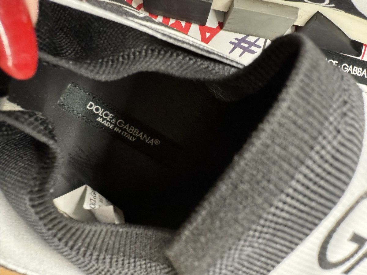 Dolce & Gabbana Dolce & Gabbana Sorrento Slip-On Sneakers Black/White Logo Size US 13 / EU 46 - 12 Thumbnail