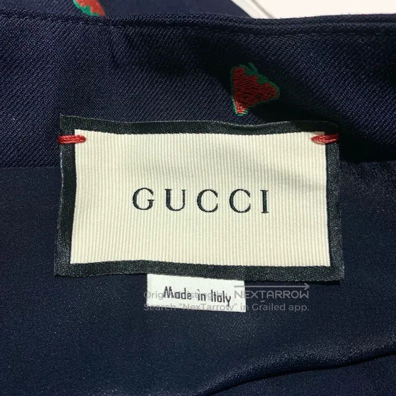 Gucci Gucci Double G strawberry embroidered straight skirt Size 25" / US 0 / IT 36 - 5 Thumbnail