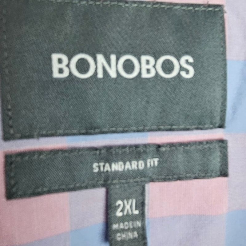 Bonobos Bonobos Dress Shirt Pink Blue Checker Strandard Fit Men 2XL Size US XXL / EU 58 / 5 - 6 Thumbnail