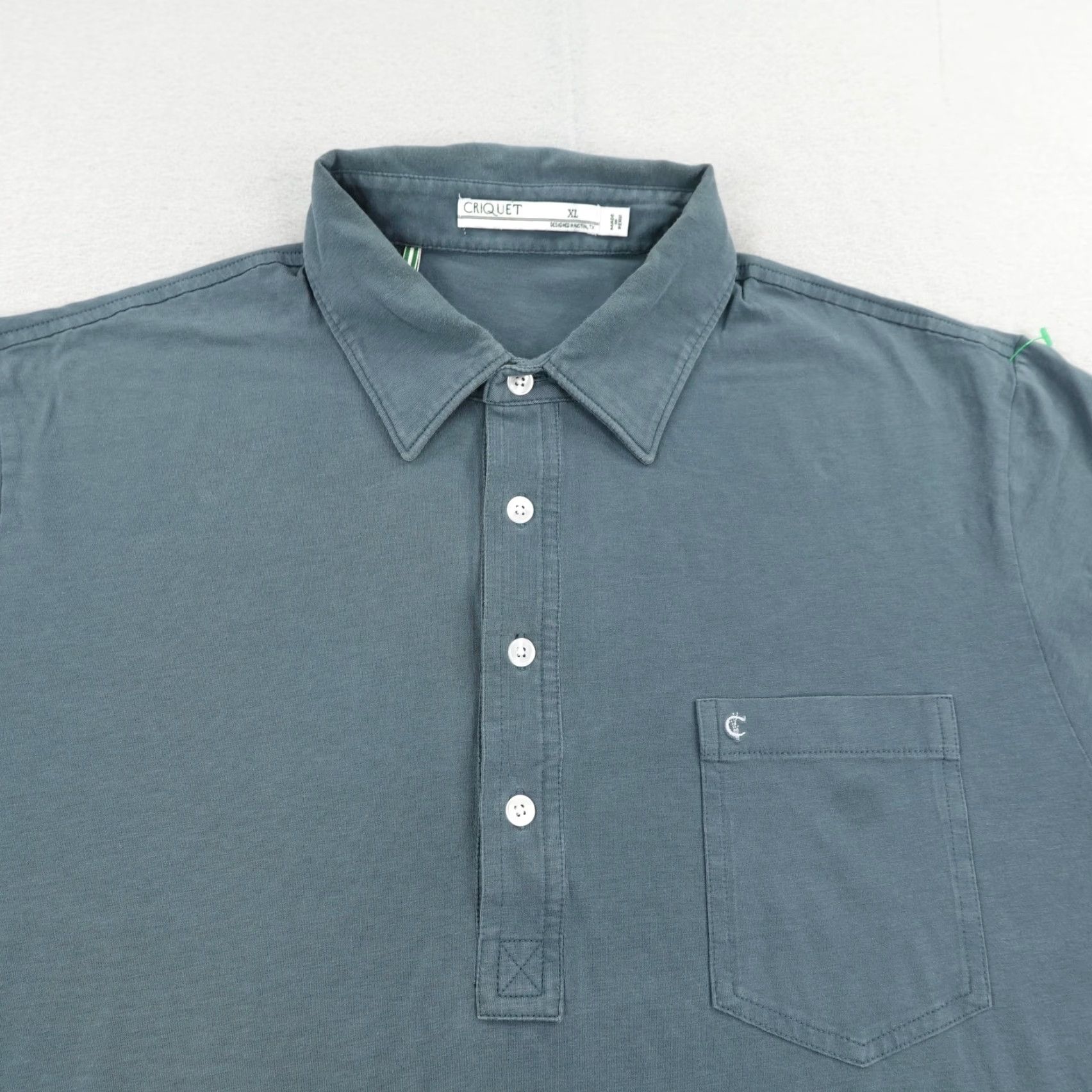 Vintage Criquet Performance Polo Shirt Mens XL Blue Pima Cotton Stretch Classic Golf Size US XL / EU 56 / 4 - 2 Thumbnail