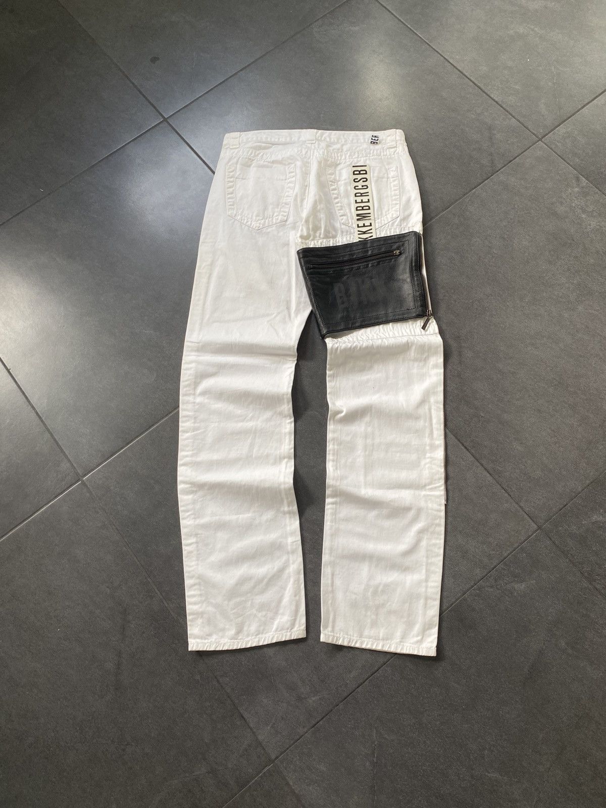 Dirk Bikkembergs archival clothing 2000s zip of leather bag pants Size US 33 - 2 Thumbnail