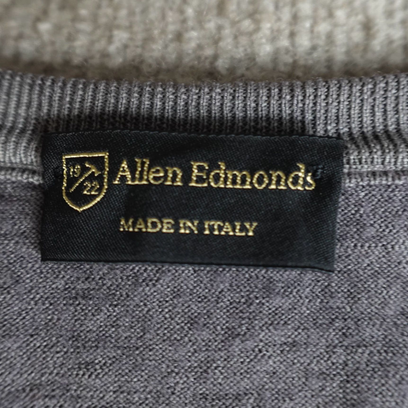 Allen Edmonds Allen Edmonds Sweater XL Gray Solid V-Neck 100% Fine Merino Wool Made in Italy Mens Pullover Knit Wool V-Neck Casual Wool Blank Size US XL / EU 56 / 4 - 3 Thumbnail