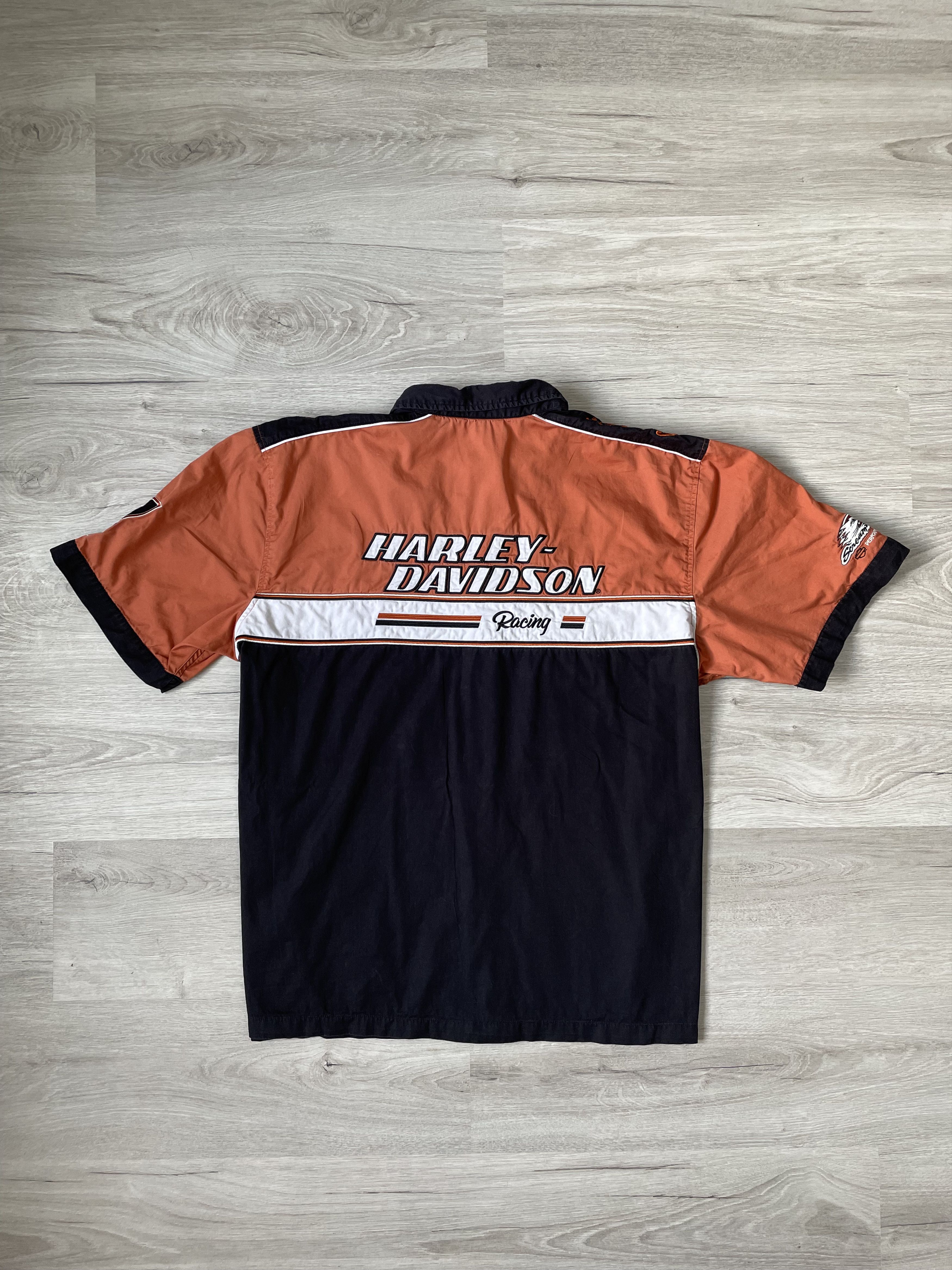 Harley Davidson × Japanese Brand × Vintage Vintage Men's Polo Harley Davidson up Shirt Size US XXL / EU 58 / 5 - 13 Thumbnail