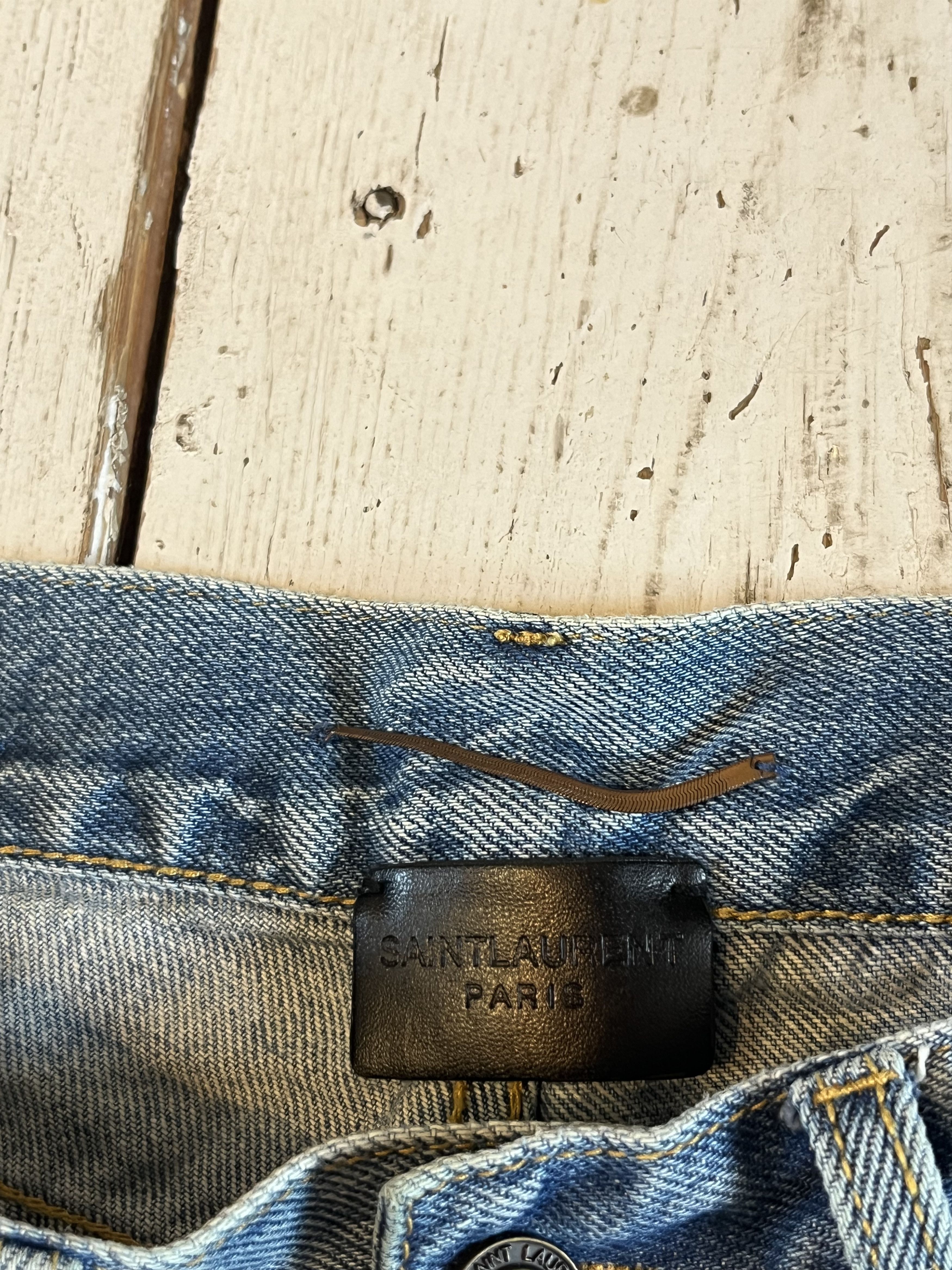 Designer × Saint Laurent Paris × Yves Saint Laurent Saint Lauren Denim Shorts JP73 Made in Japan Size 30" / US 8 / IT 44 - 10 Thumbnail