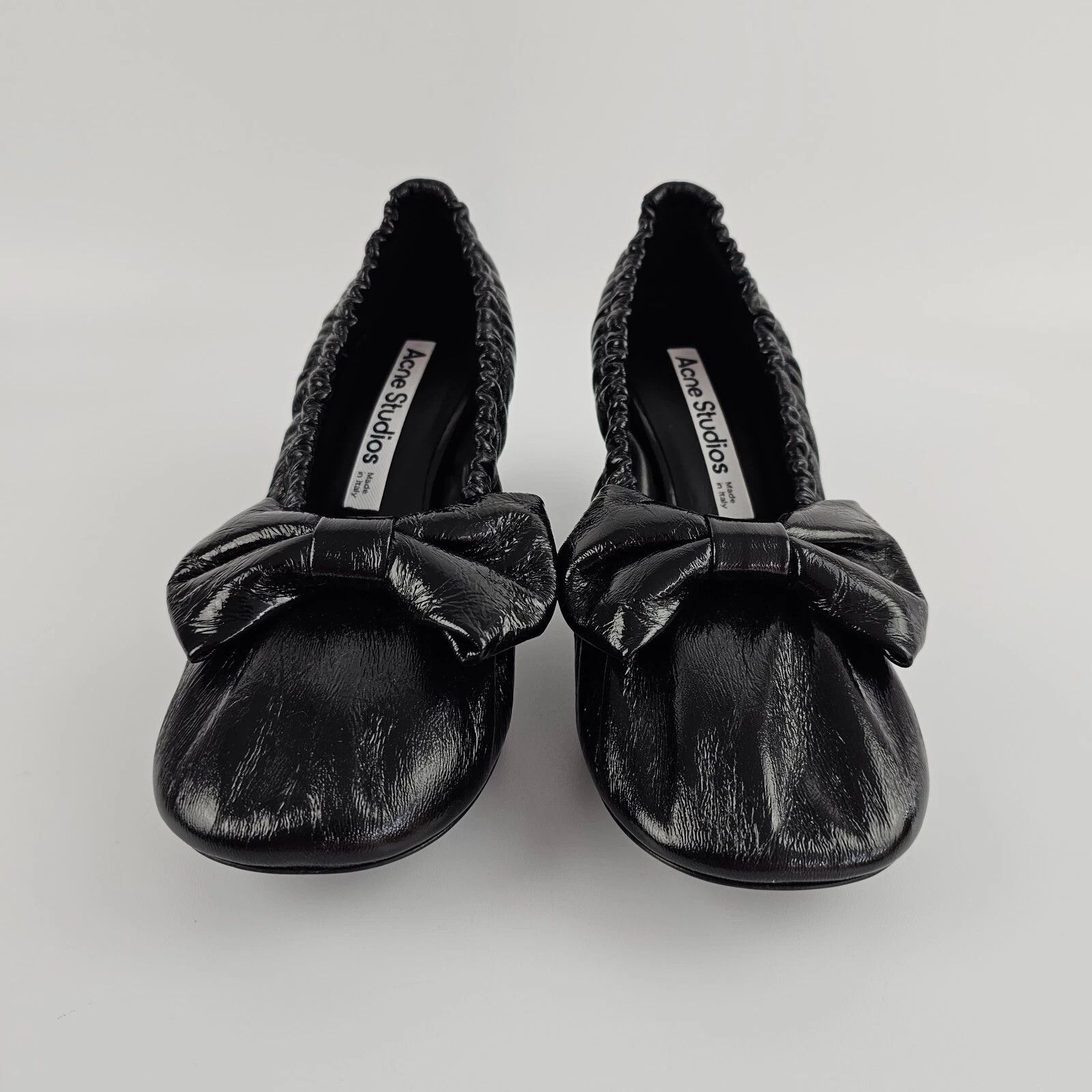 Acne Studios ACNE STUDIOS Black Leather Bow 60mm Pumps New Size US 8 / IT 38 - 5 Thumbnail