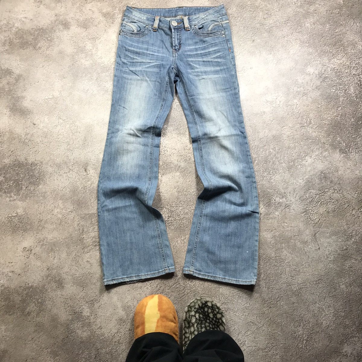 Vintage Vintage Y2K Baggy Distressed Wide Leg Jeans Grunge Logo 29 Size 29" - 2 Thumbnail
