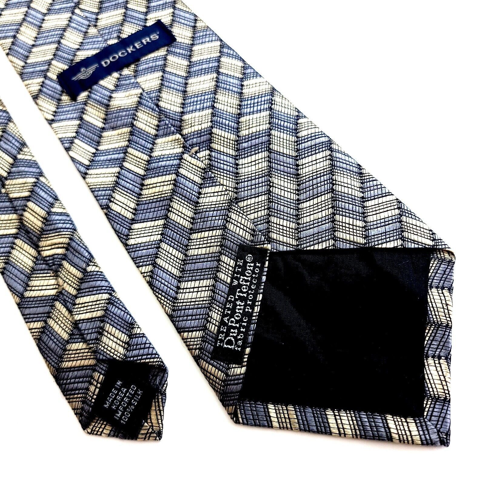 Dockers Dockers Abstract Geometric Woven Tan Gray Du Pont Teflon Wid Size ONE SIZE - 6 Thumbnail