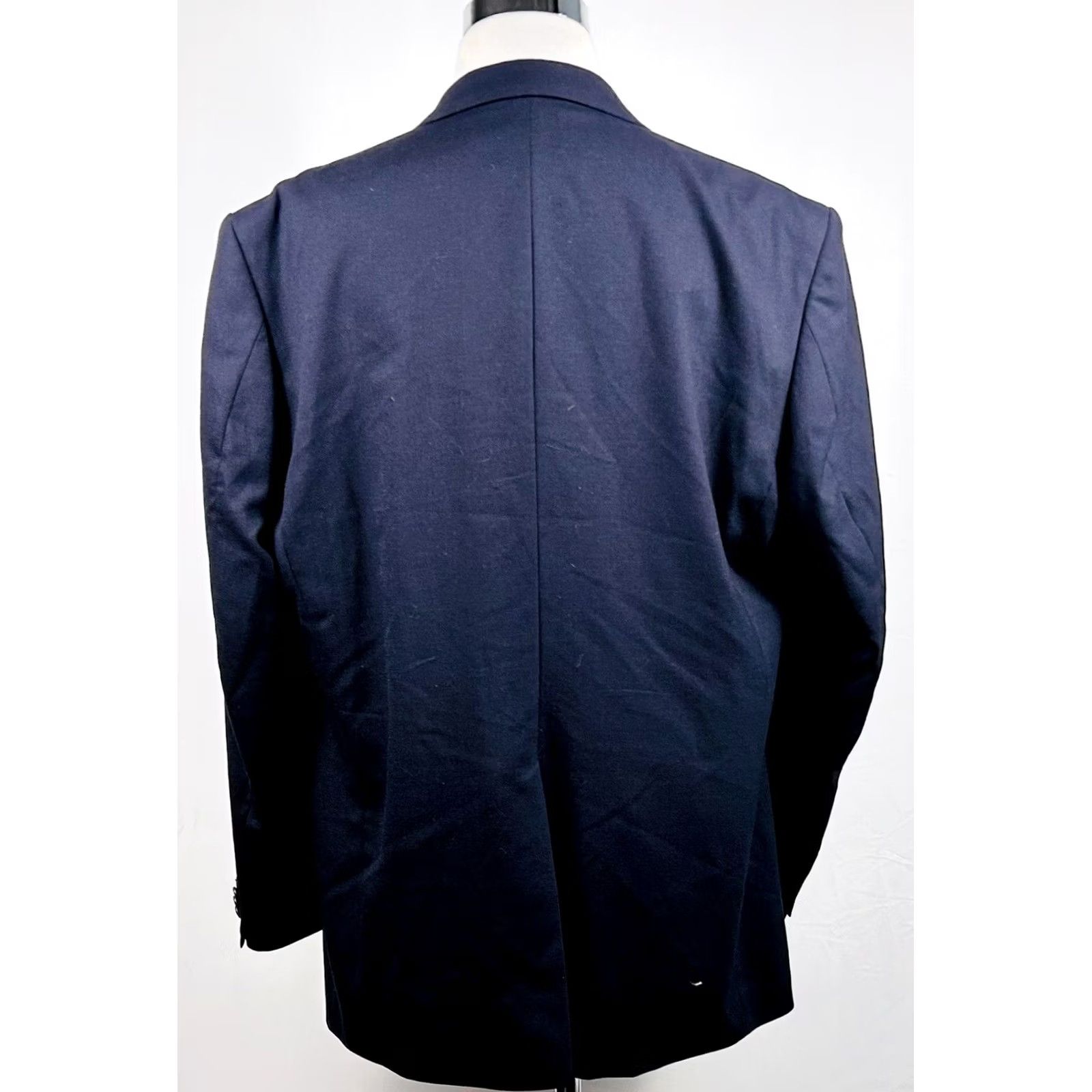Lands' End Lands' End 46L Wool Navy Blue Two-Button Sport Coat Lined Vented Single-Breasted Men Jacket Regular Size US XS / EU 42 / 0 - 7 Thumbnail