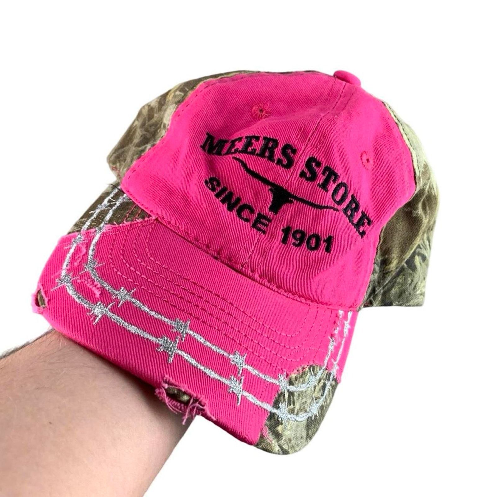 Vintage 90s Realtree Camouflage hat with Embroidered Barbed Wire Size ONE SIZE - 1 Thumbnail