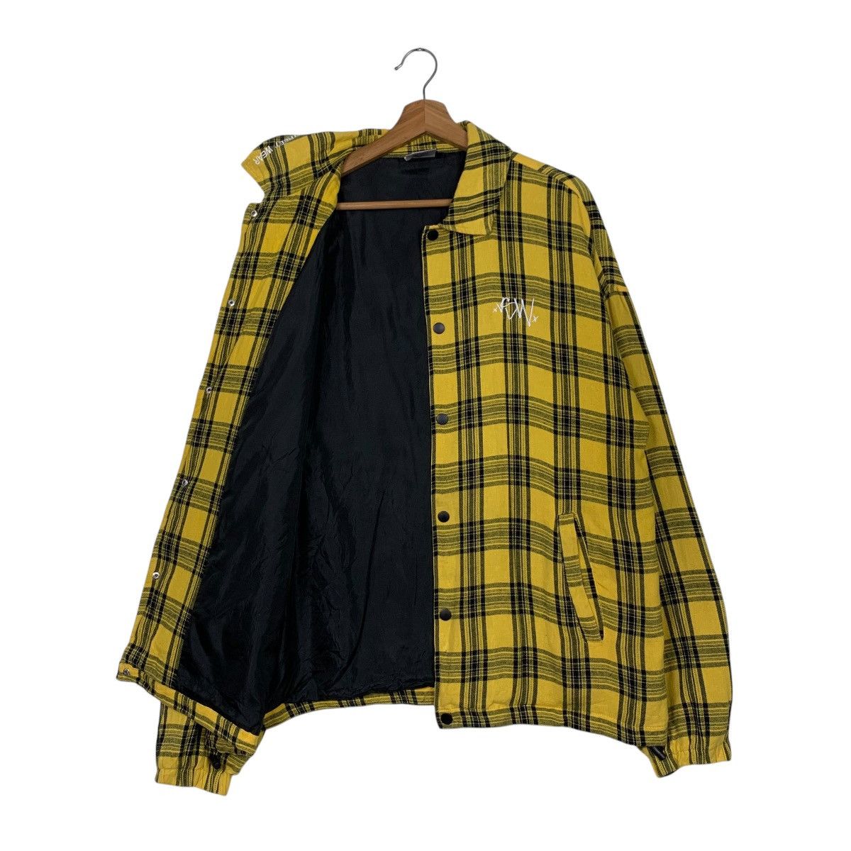 Vision Streetwear VISION STREETWEAR Big Logo Yellow Checked Jacket #1574-C70 Size US M / EU 48-50 / 2 - 9 Thumbnail