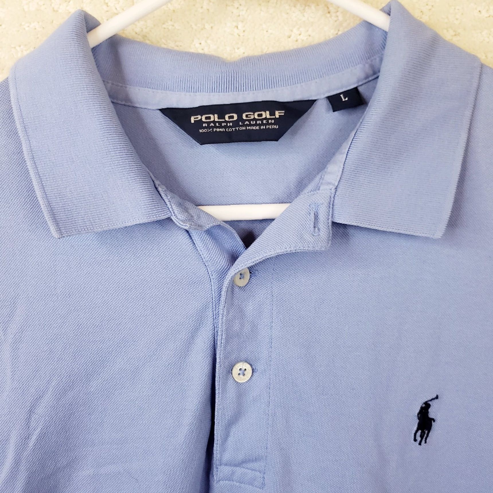Vintage Polo Golf Polo Shirt Collared Blue Cotton Mens Large L Size US L / EU 52-54 / 3 - 4 Thumbnail