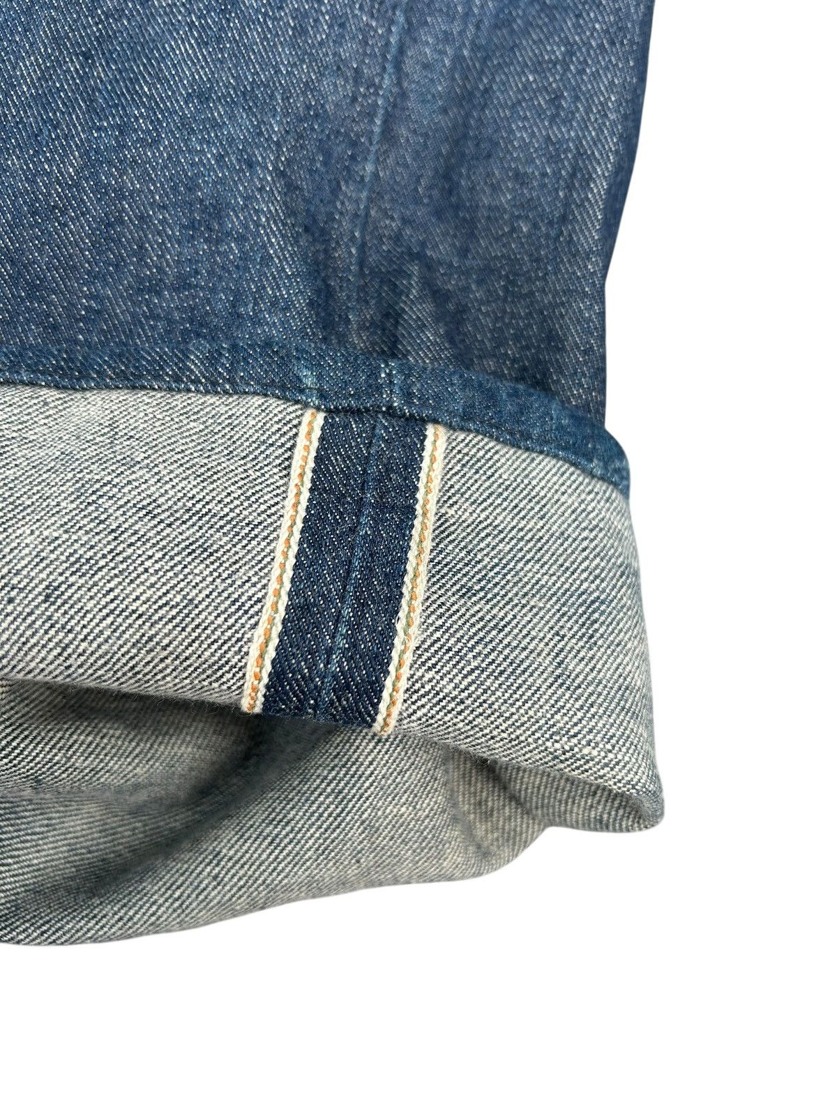 Kapital VINTAGE WRANGLER BLUE BELL SELVEDGE BAGGY SHORT DENIM JEANS Size US 32 / EU 48 - 3 Thumbnail