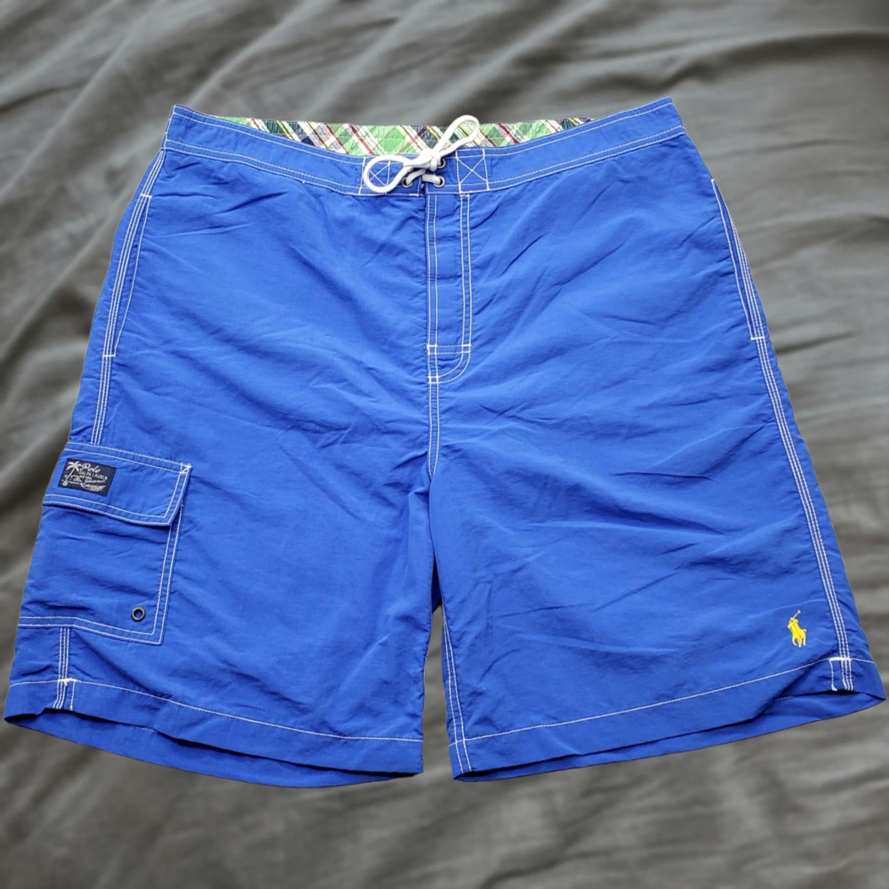 Polo Ralph Lauren Polo Ralph Lauren Board Shorts Mens L Blue Pony Logo Drawstring Size US L / EU 52-54 / 3 - 1 Thumbnail