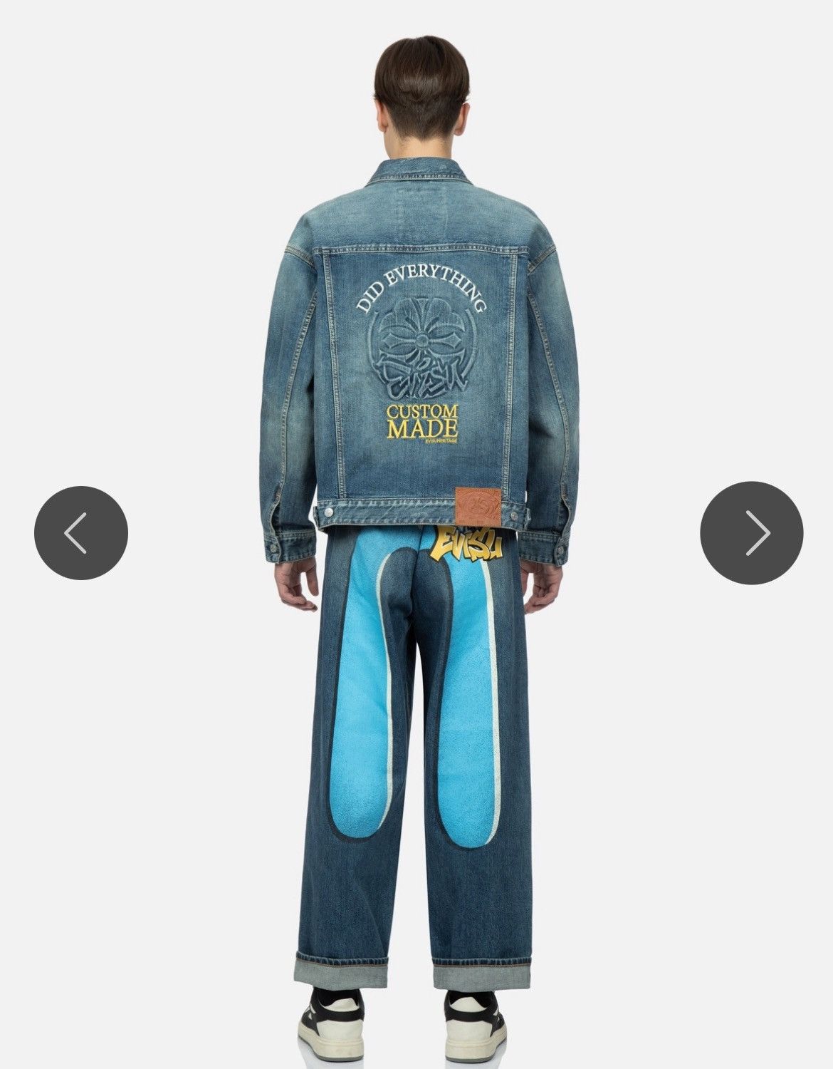 Evisu Kamon Embossed Denim Jacket