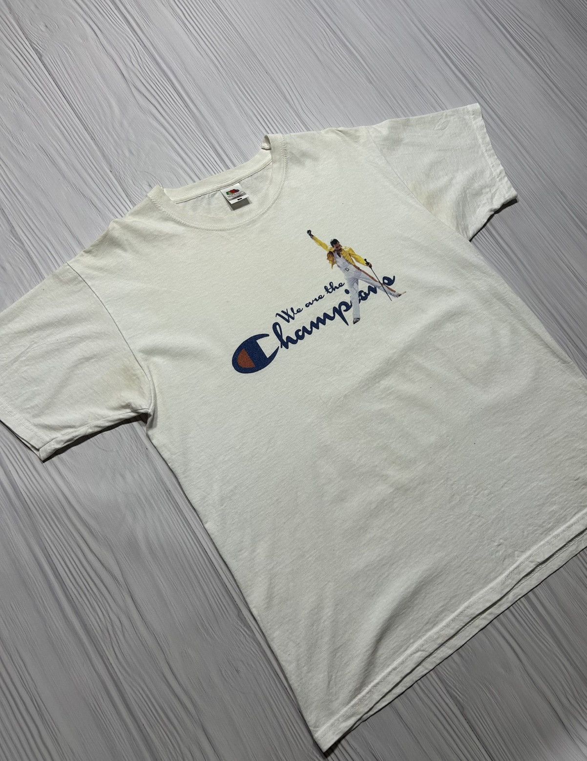 Band Tees Vintage Freddie Mercury We Are The Champions T-Shirt Size L Size US L / EU 52-54 / 3 - 3 Thumbnail