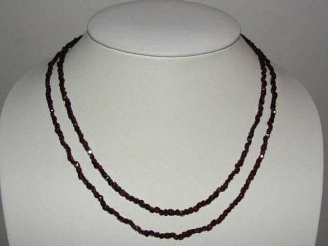 Designer Victorian Rose Cut Bohemian Red Garnet Bead Necklace Size ONE SIZE - 1 Thumbnail