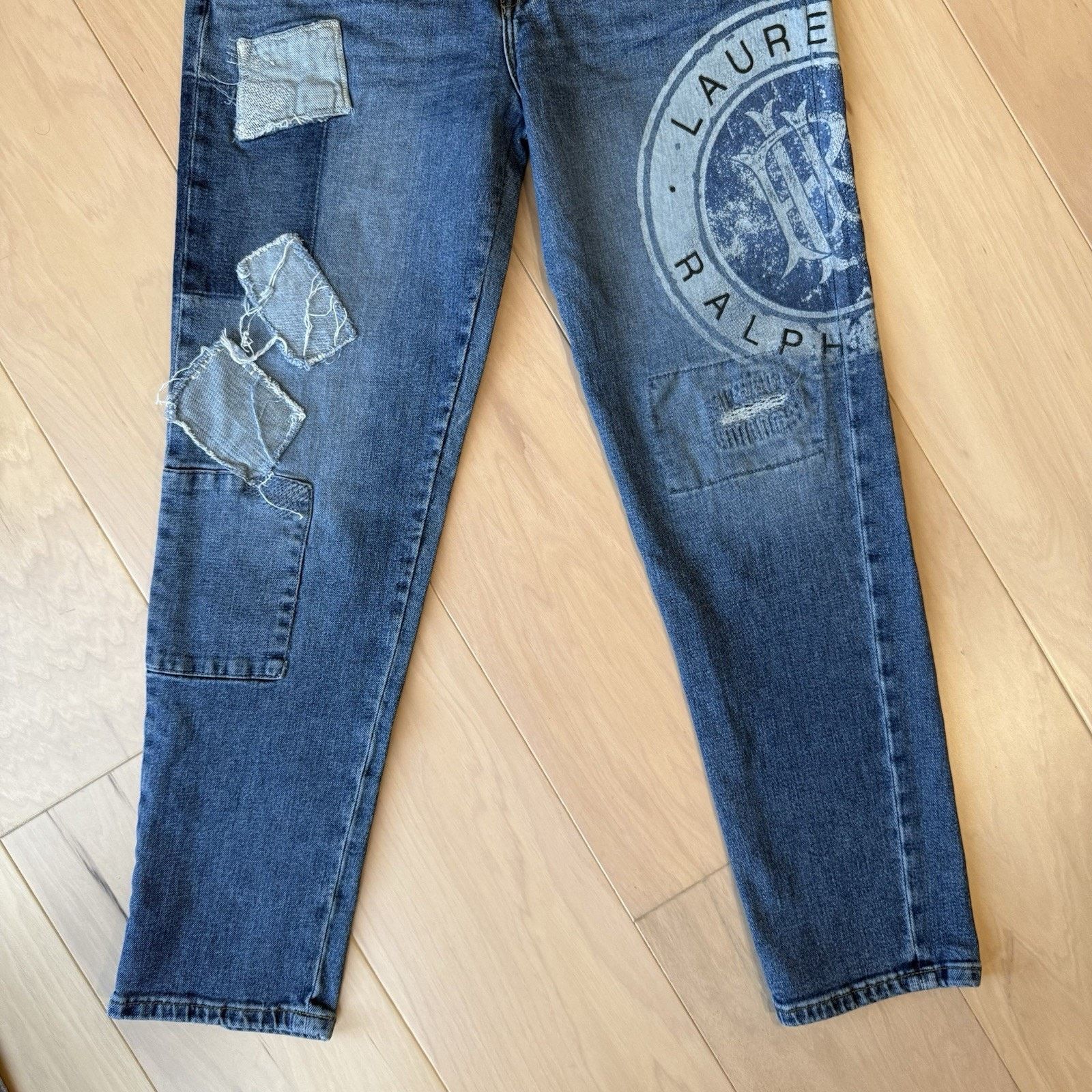 Polo Ralph Lauren Polo Ralph Lauren Jeans Women's 4 Blue Relaxed Tapered Size 32" / US 10 / IT 46 - 4 Thumbnail
