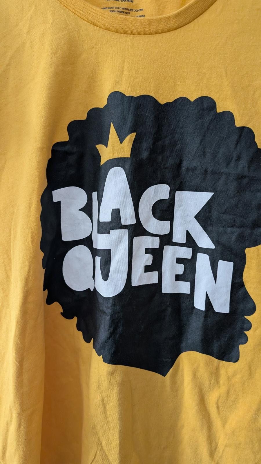 Calibrate Black Queen Graphic T-Shirt – Women’s XL (TG) – Cotton Tee Size XL / US 12-14 / IT 48-50 - 2 Thumbnail