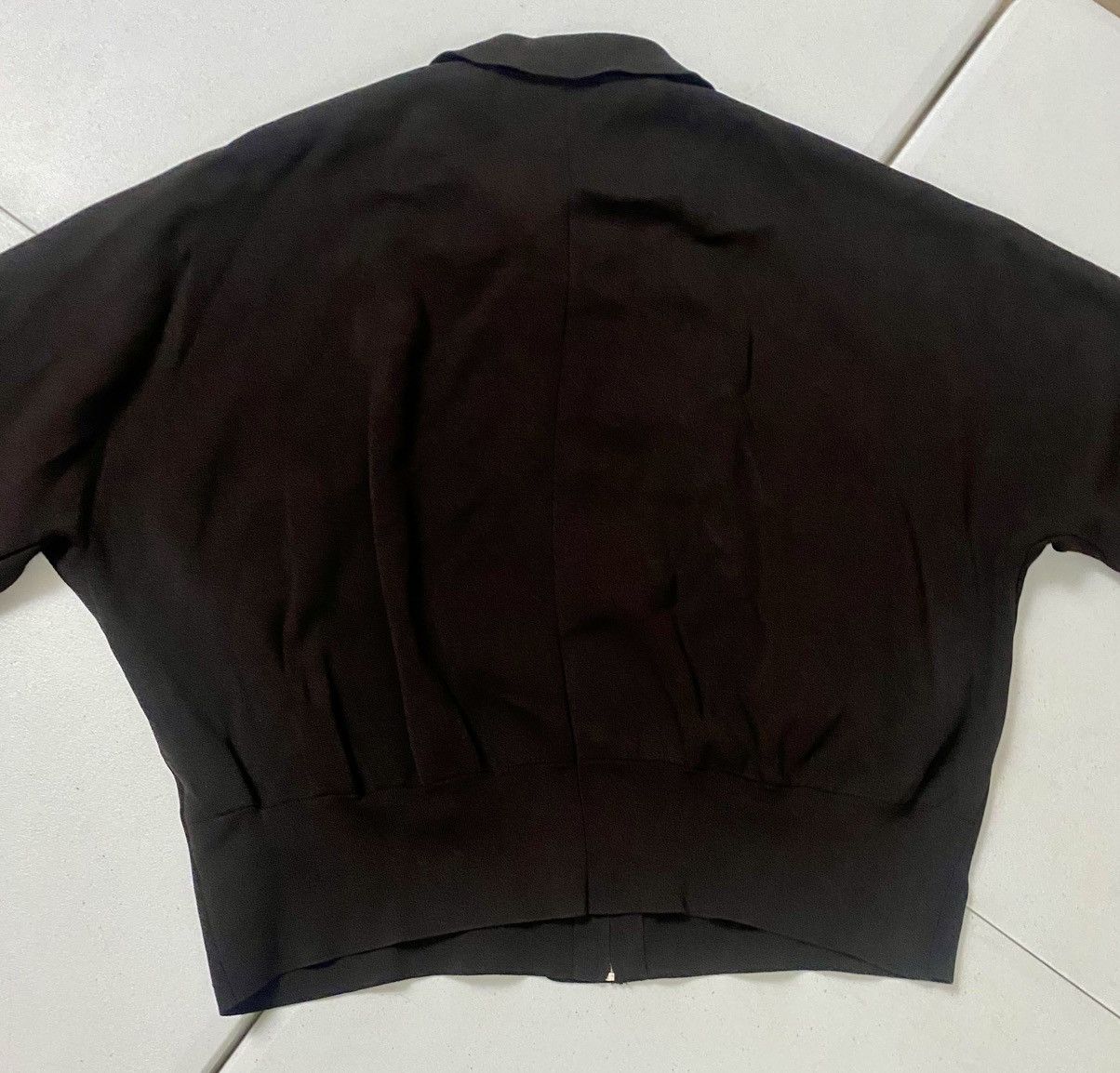 Cos COS Dark Brown Cropped Oversized Scrunched Back Cardigan L Size L / US 10 / IT 46 - 8 Thumbnail