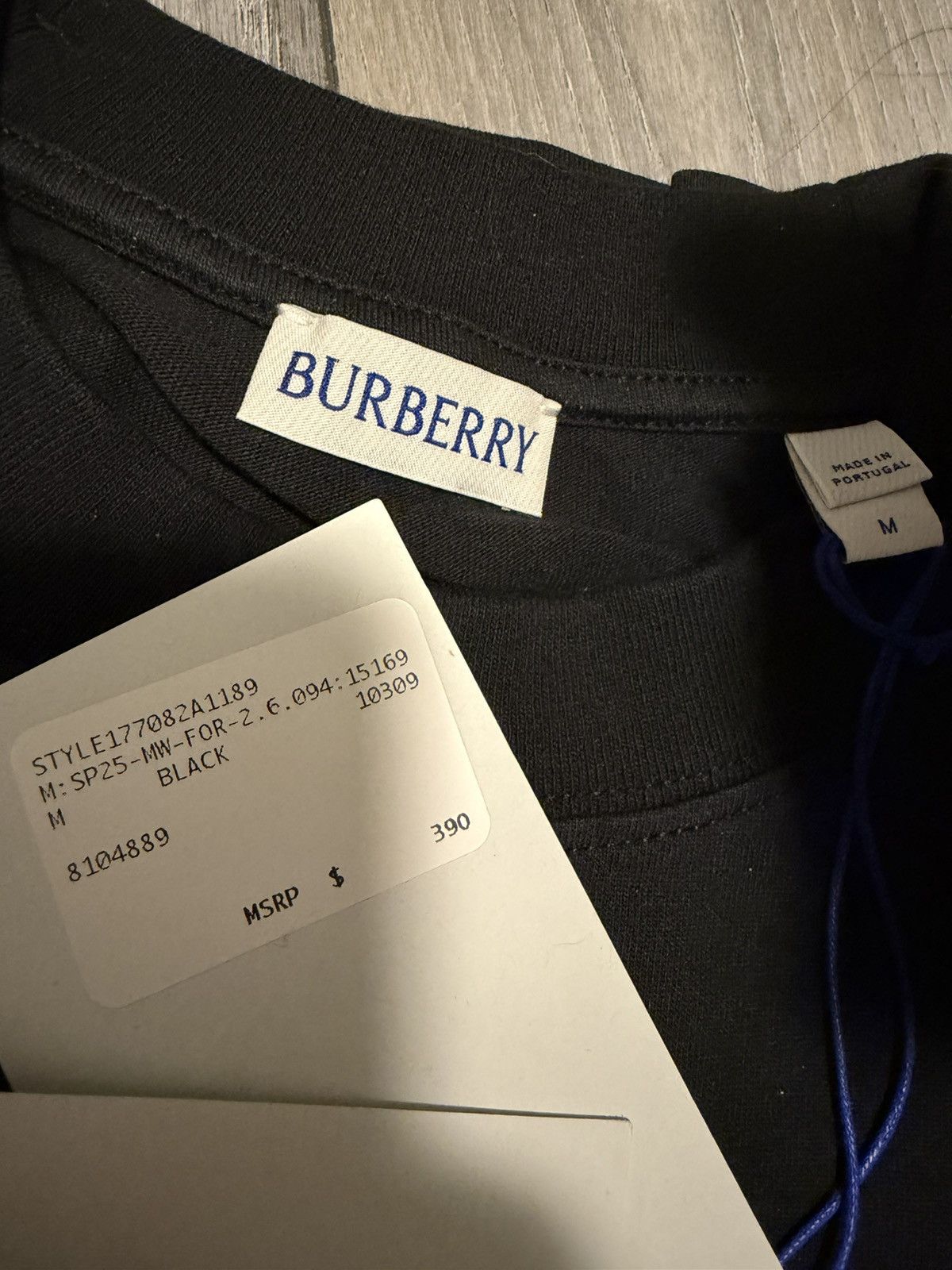 Burberry Burberry Check Label Cotton T-shirt Size US M / EU 48-50 / 2 - 5 Thumbnail