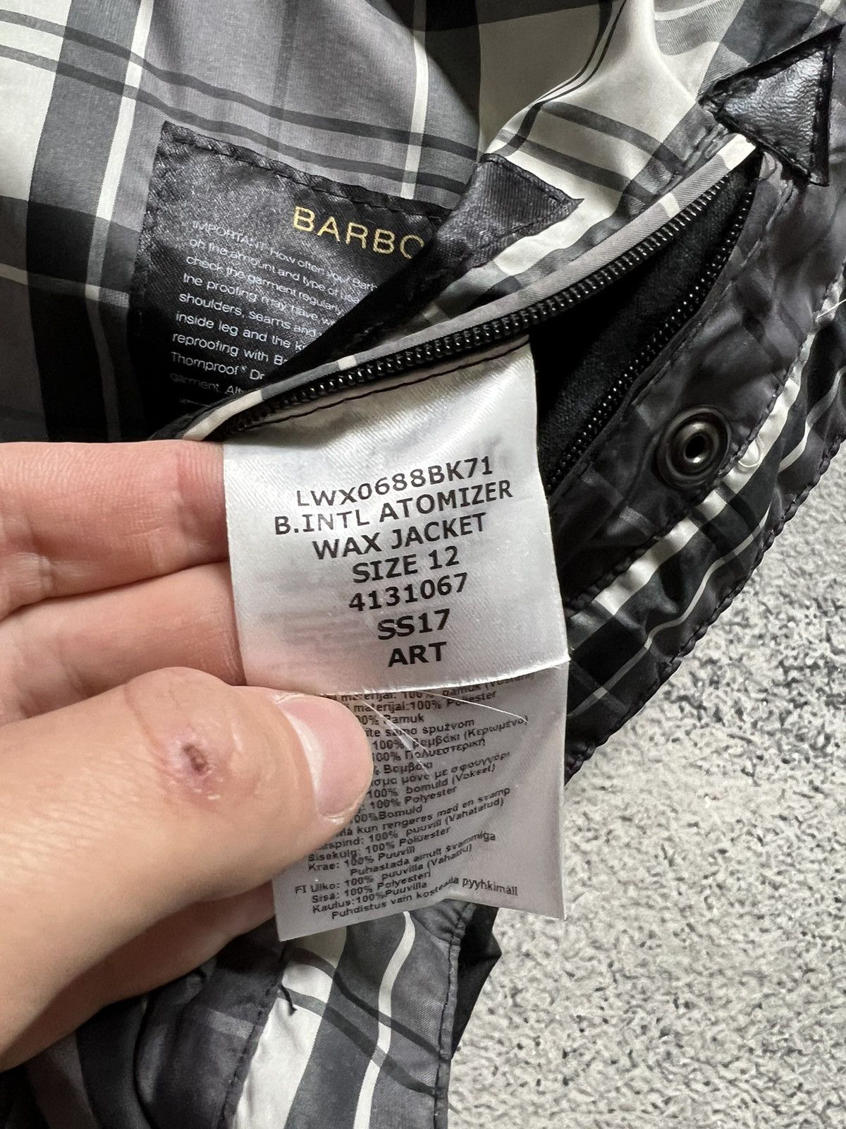 Barbour × Vintage Vintage Barbour International B.Intl Atomizer Wax Jacket 00s Size M / US 6-8 / IT 42-44 - 12 Thumbnail