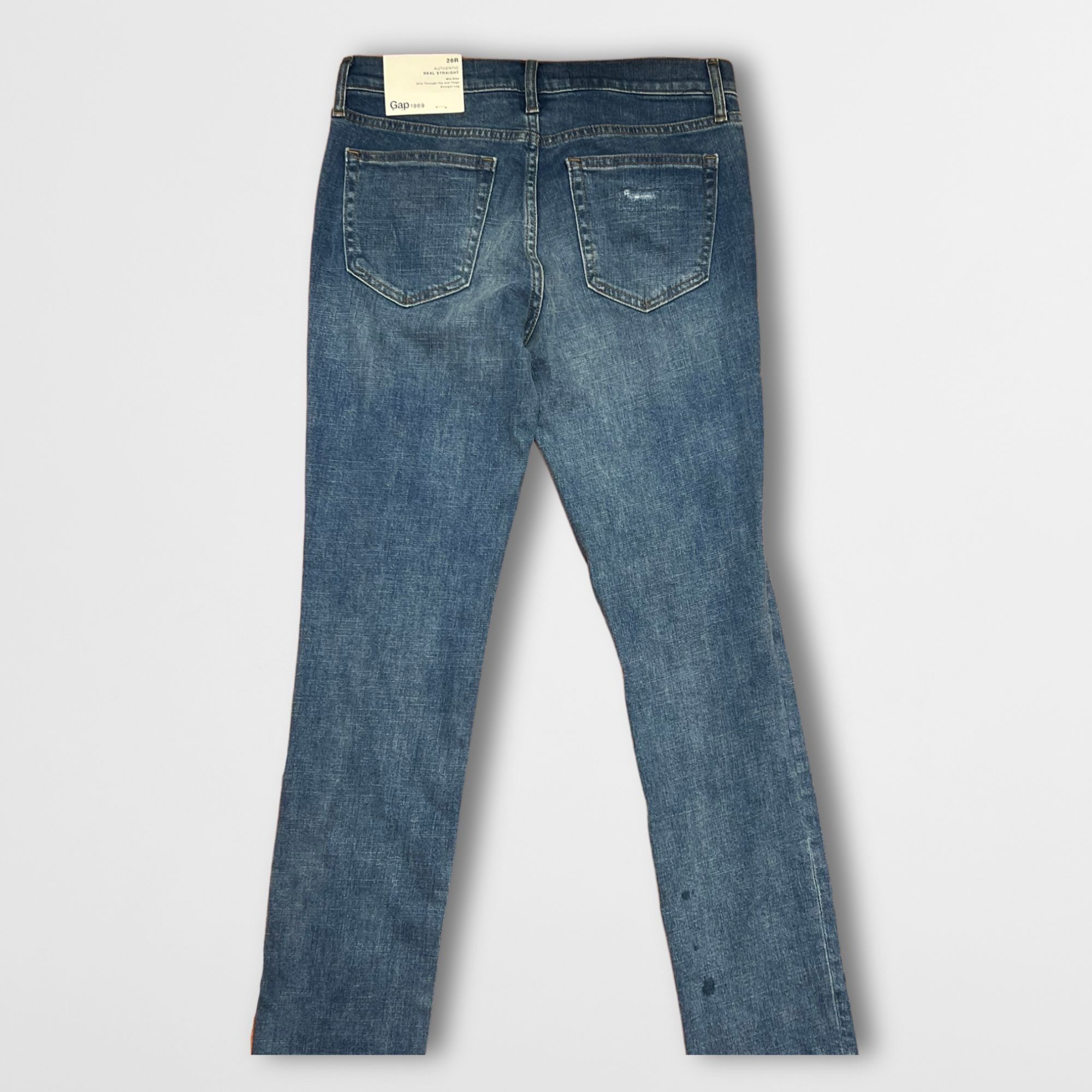 Gap NEW GAP Women’s 1969 Real Straight Jeans Size 26R Blue Denim Size 26" / US 2 / IT 38 - 3 Thumbnail